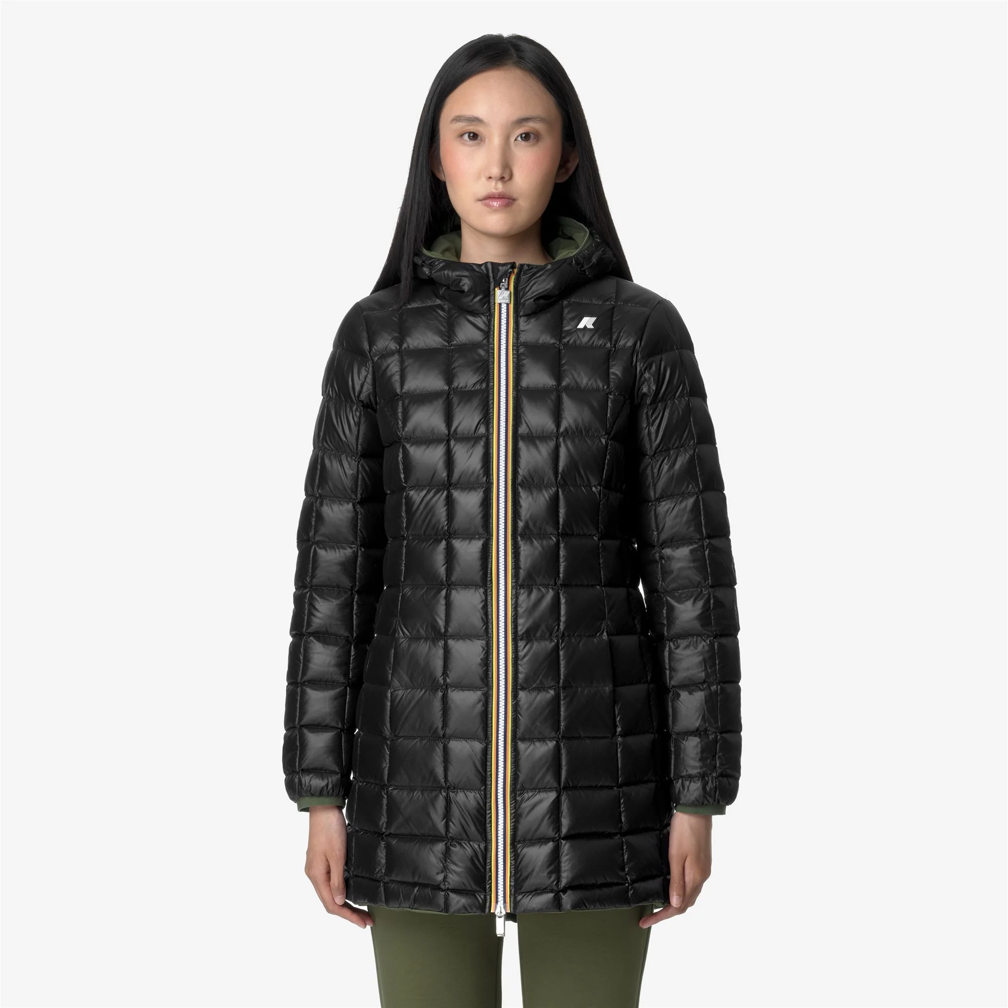 DENISE ST THERMO REVERSIBLE - Jackets - 3/4 LENGTH - Woman - GREEN C-BLACK P - Image 3