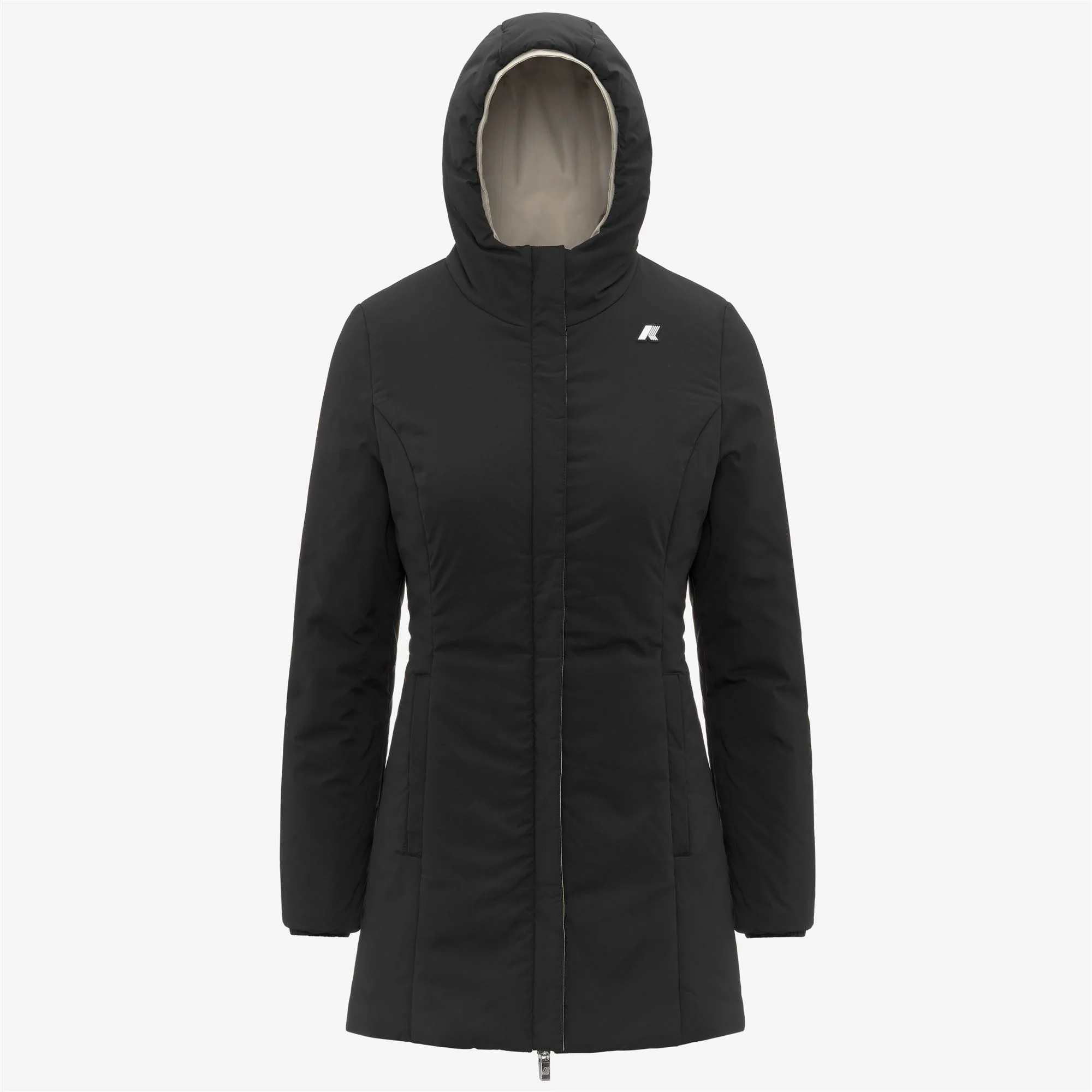 DENISE ST WARM REVERSIBLE - Jackets - Mid - Woman - BEIGE CASHMERE-BLACK PURE - Image 2