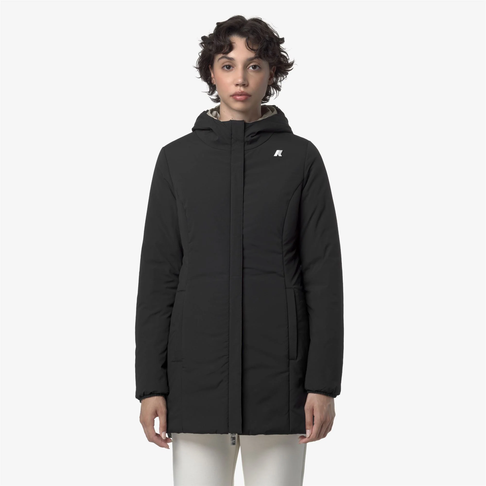 DENISE ST WARM REVERSIBLE - Jackets - Mid - Woman - BEIGE CASHMERE-BLACK PURE - Image 3