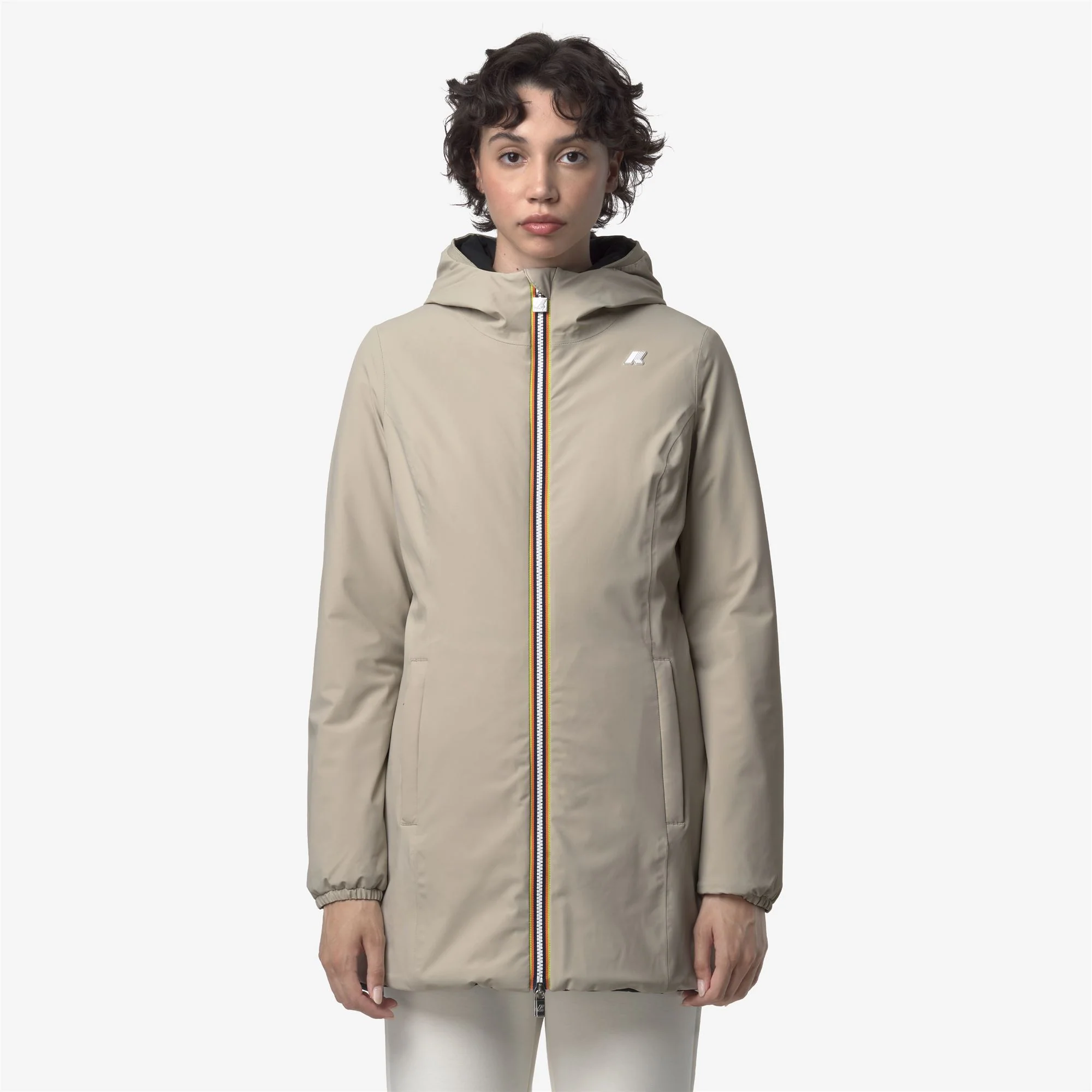 DENISE ST WARM REVERSIBLE - Jackets - Mid - Woman - BEIGE CASHMERE-BLACK PURE - Image 4