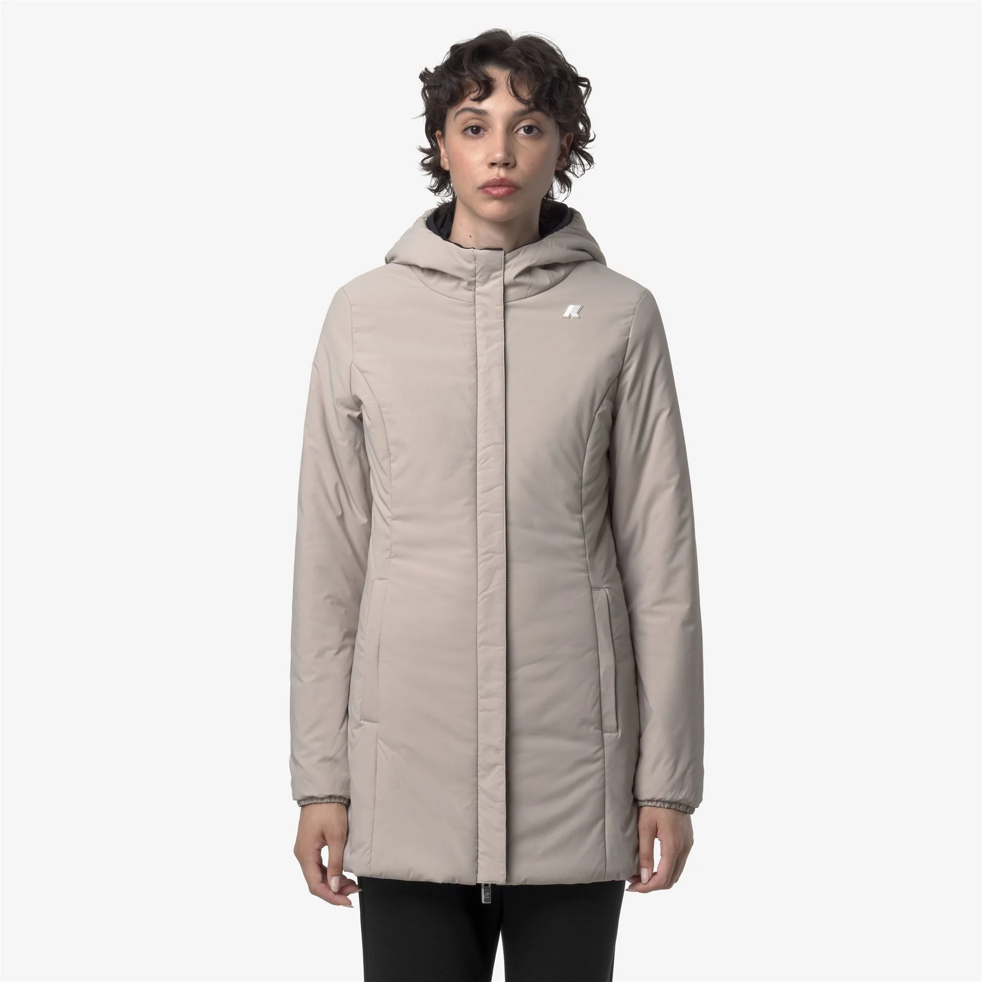 DENISE ST WARM REVERSIBLE - Jackets - Mid - Woman - BLACK PURE-BEIGE CASHMERE - Image 3