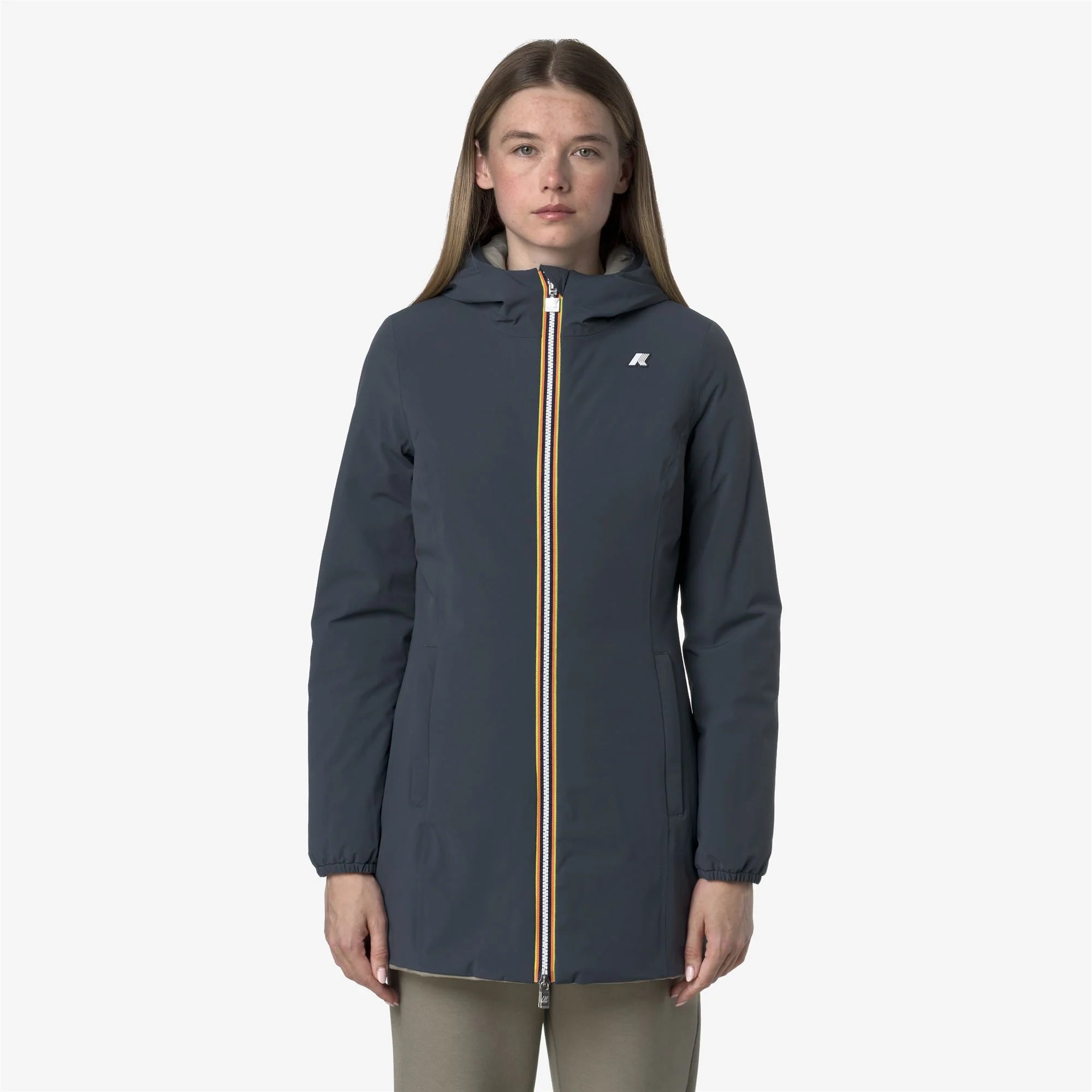 DENISE ST WARM REVERSIBLE - Jackets - Mid - Woman - BLUE AIRFORCE-GREEN OAK - Image 4