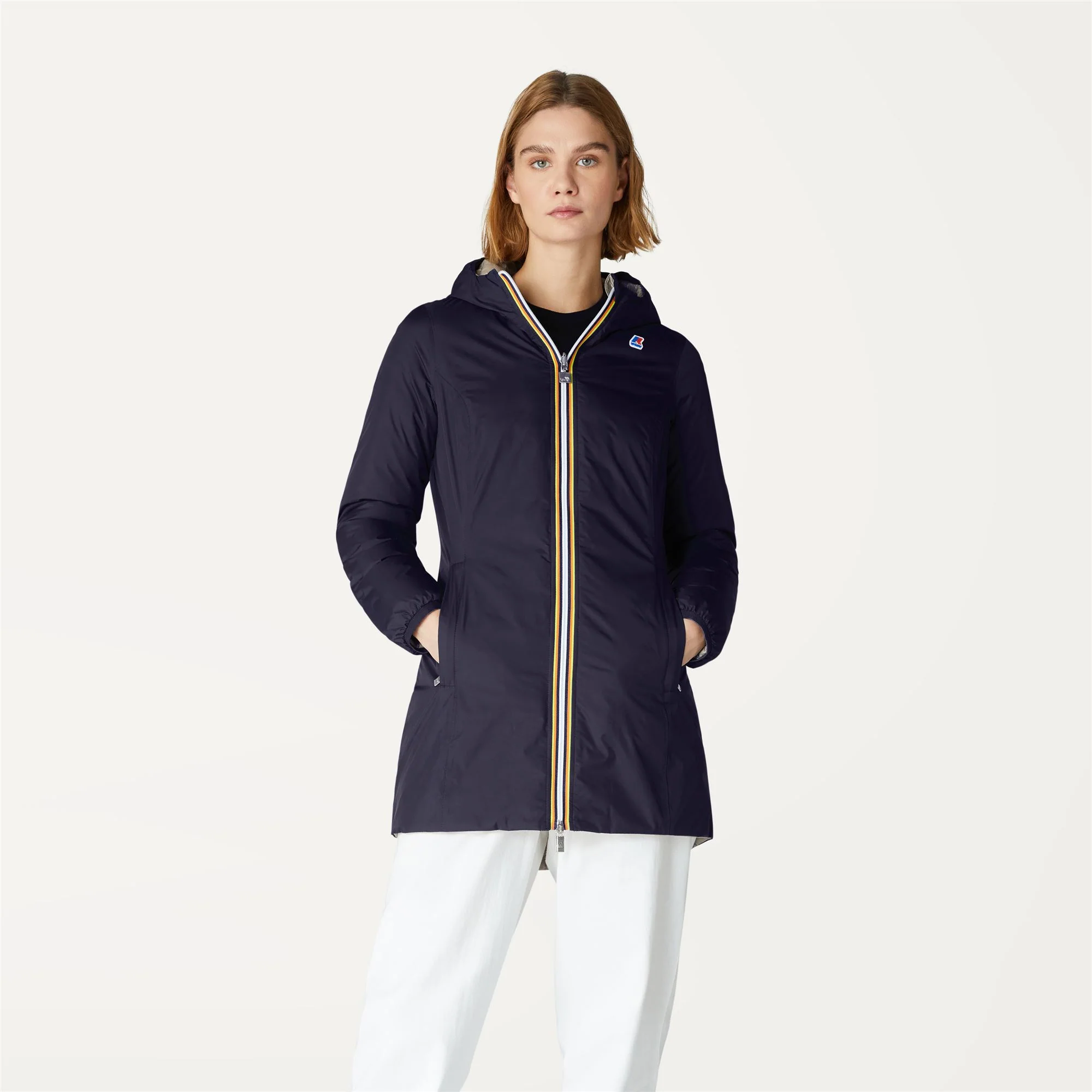 DENISE THERMO PLUS.2 REVERSIBLE - Jackets - 3/4 LENGTH - Woman - BLUE DEPTH-BEIGE TAUPE - Image 4