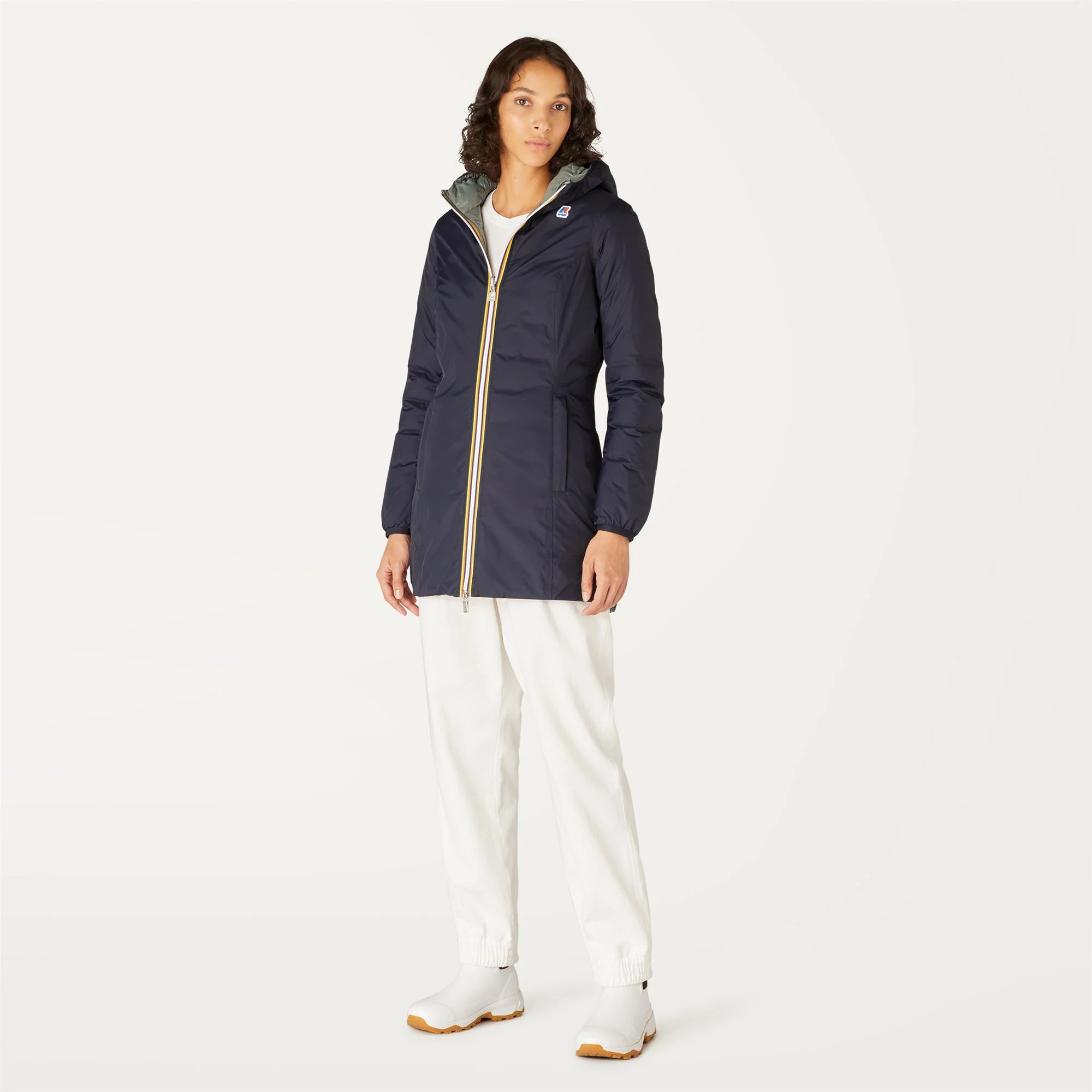 DENISE THERMO PLUS.2 REVERSIBLE - Jackets - 3/4 LENGTH - Woman - BLUE DEPTH-GREEN LAUREL - Image 4