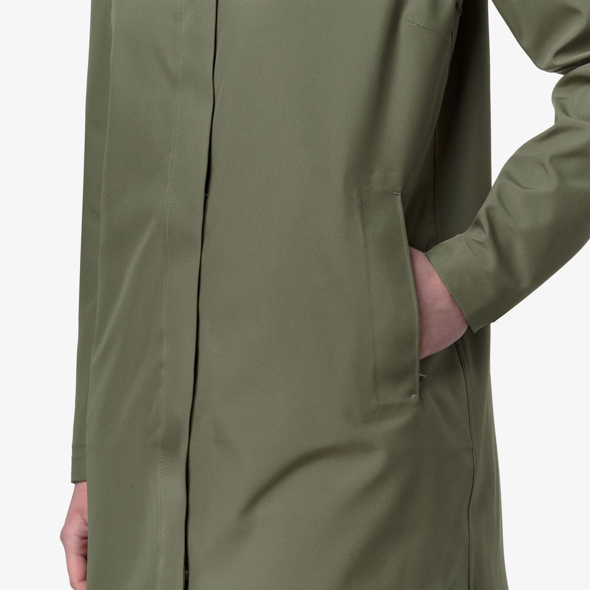 DUKESSE BONDED JERSEY - Jackets - 3/4 LENGTH - Woman - GREEN LICHEN - Image 2