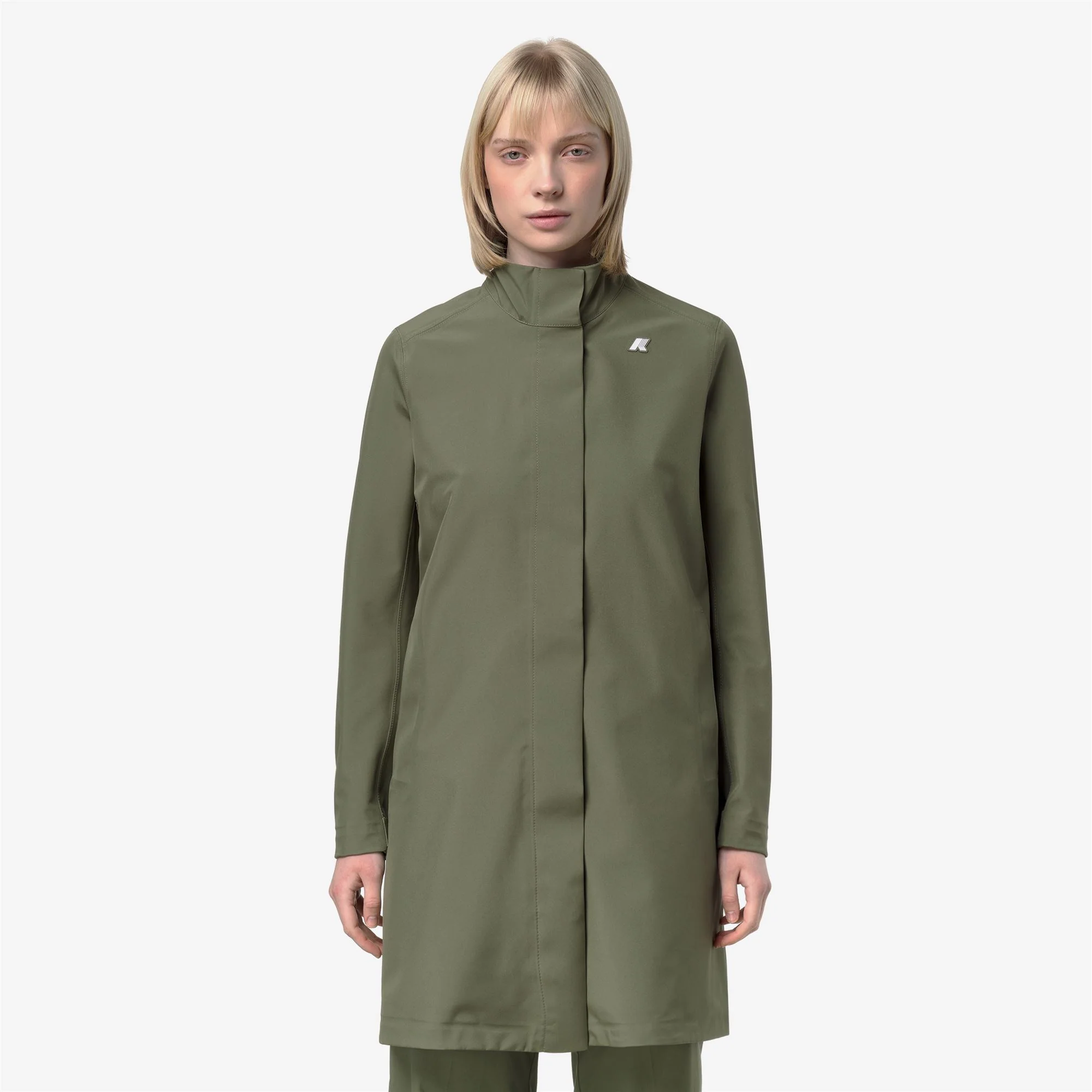 DUKESSE BONDED JERSEY - Jackets - 3/4 LENGTH - Woman - GREEN LICHEN - Image 3