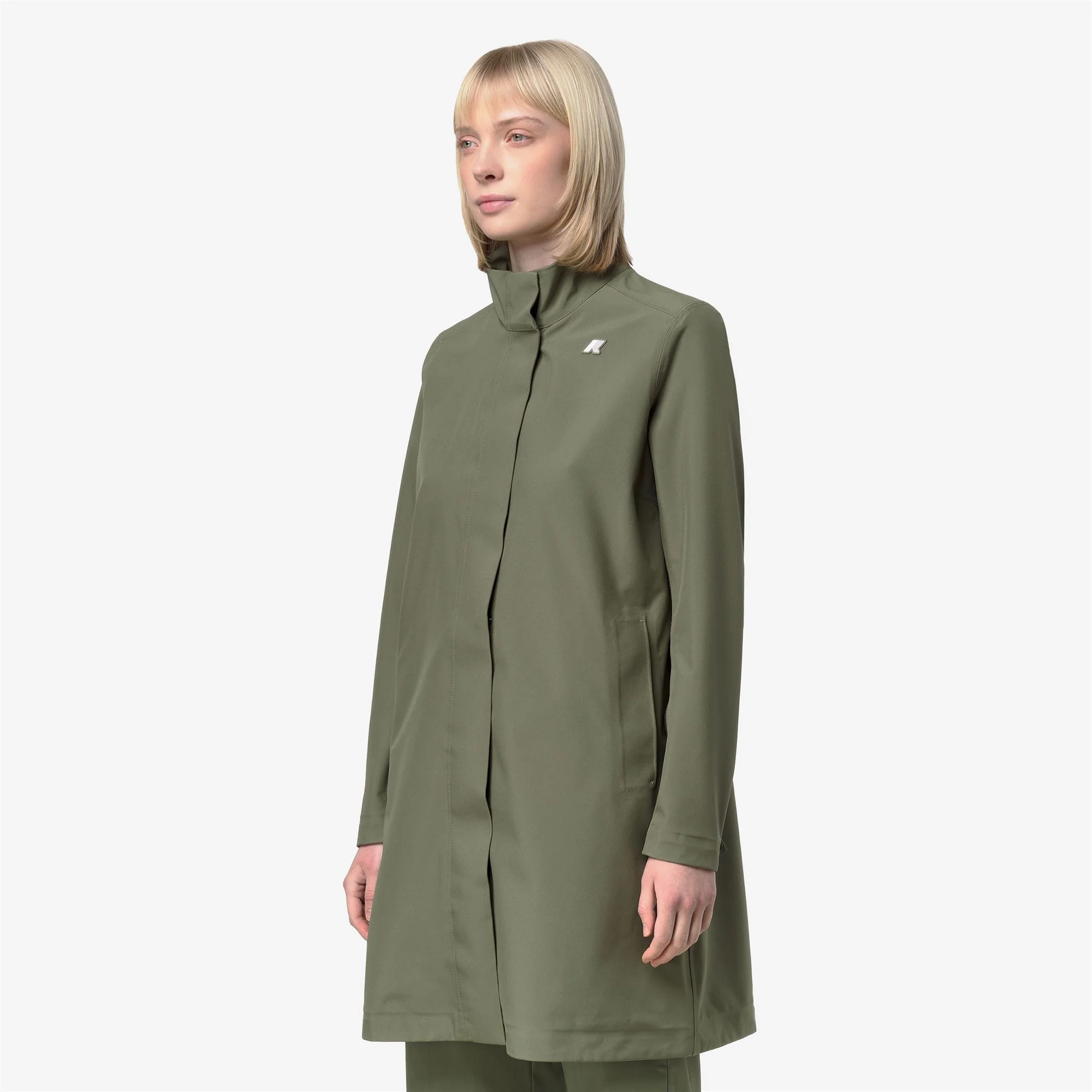 DUKESSE BONDED JERSEY - Jackets - 3/4 LENGTH - Woman - GREEN LICHEN - Image 4