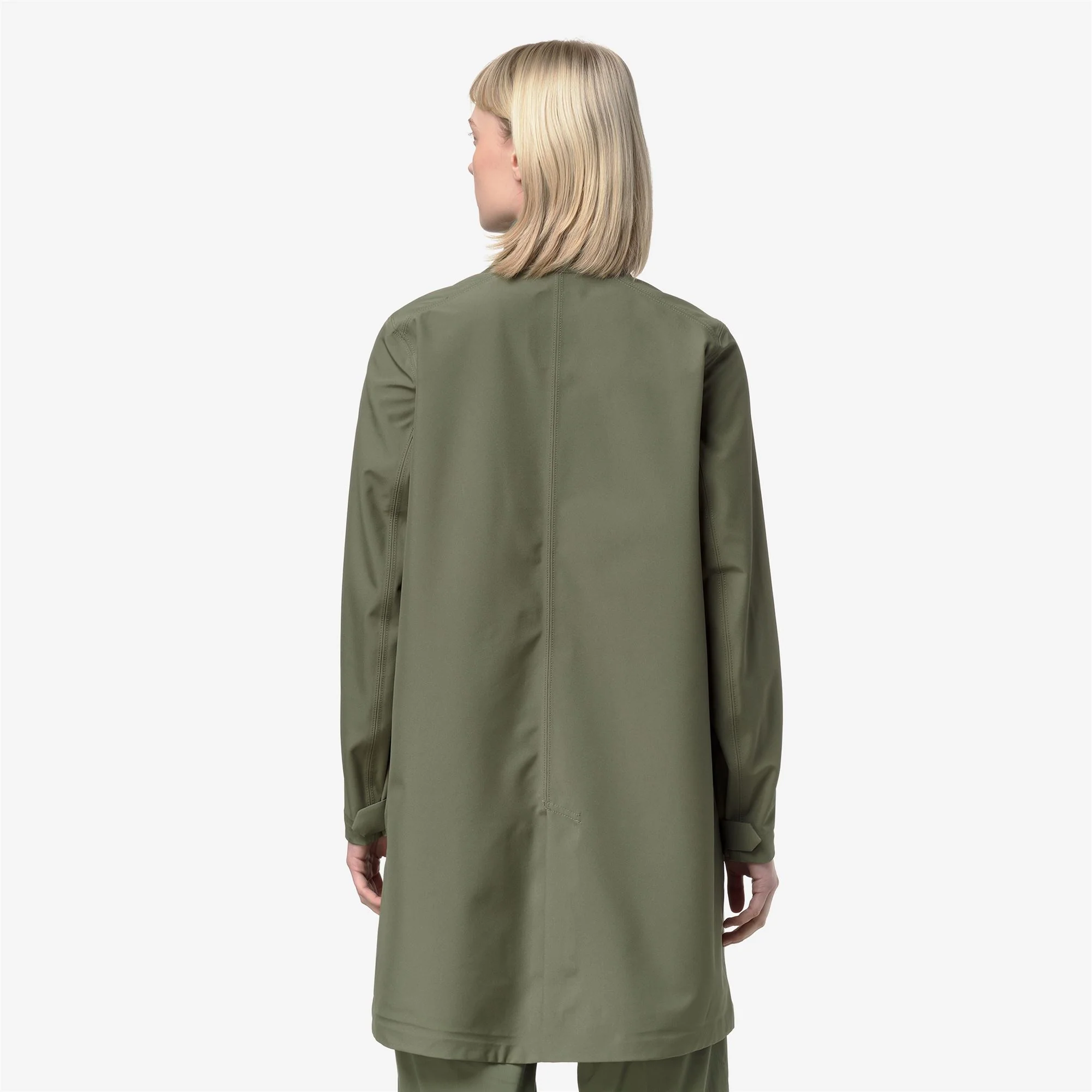 DUKESSE BONDED JERSEY - Jackets - 3/4 LENGTH - Woman - GREEN LICHEN - Image 5