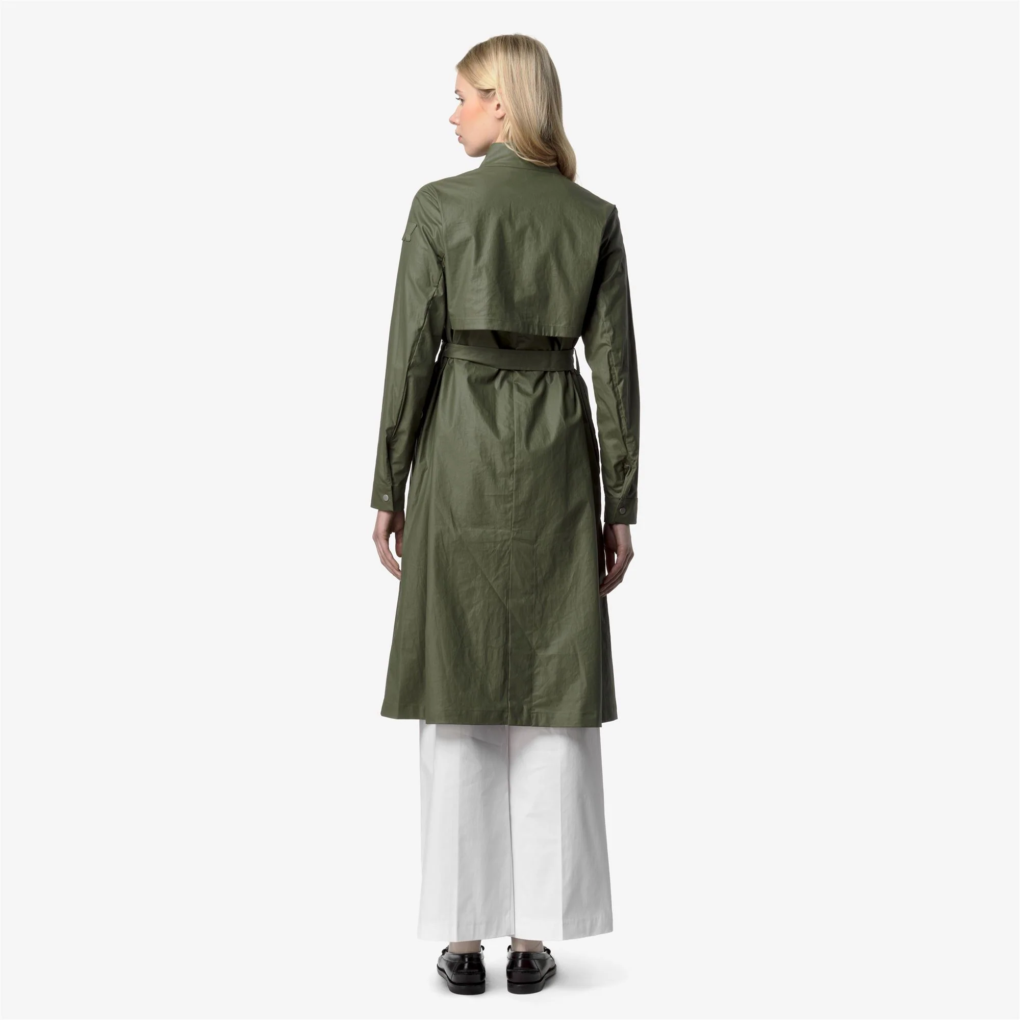 HORIEN NATURAL BLEND - Jackets - Long - Woman - GREEN LICHEN COMBO - Image 6