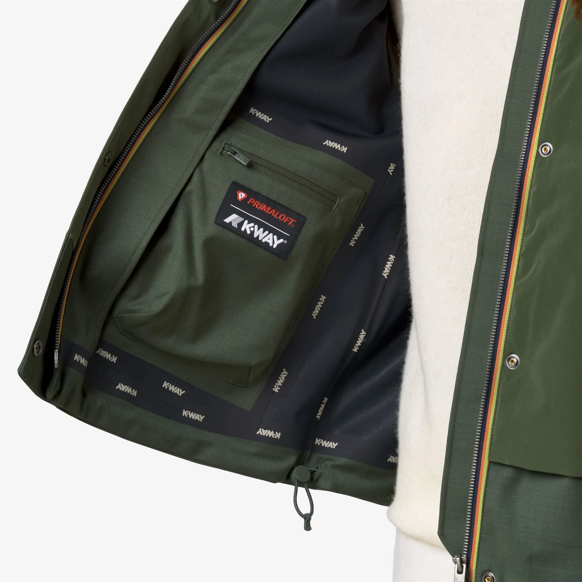 ISAN WOOL NYLON MIX - Jackets - Short - Woman - GREEN BLACKISH COMBO - Image 3