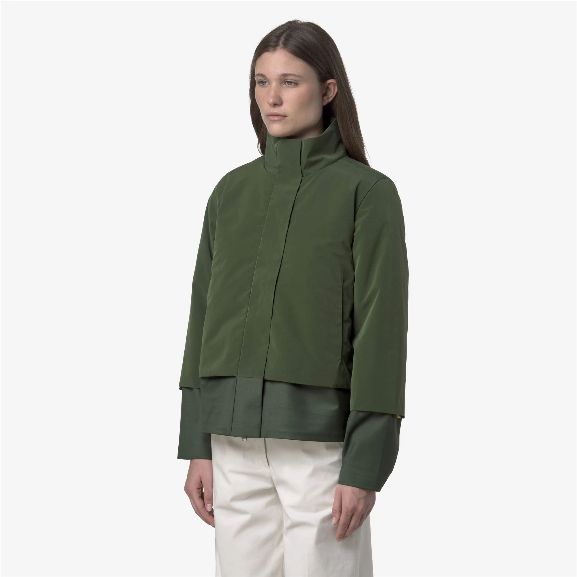 ISAN WOOL NYLON MIX - Jackets - Short - Woman - GREEN BLACKISH COMBO - Image 5