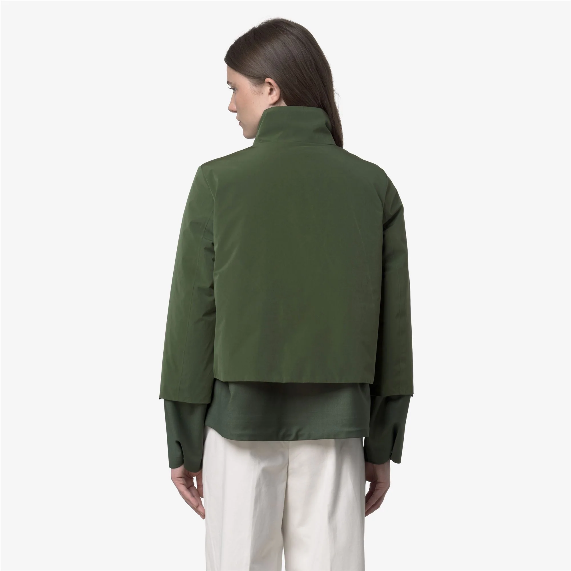 ISAN WOOL NYLON MIX - Jackets - Short - Woman - GREEN BLACKISH COMBO - Image 6