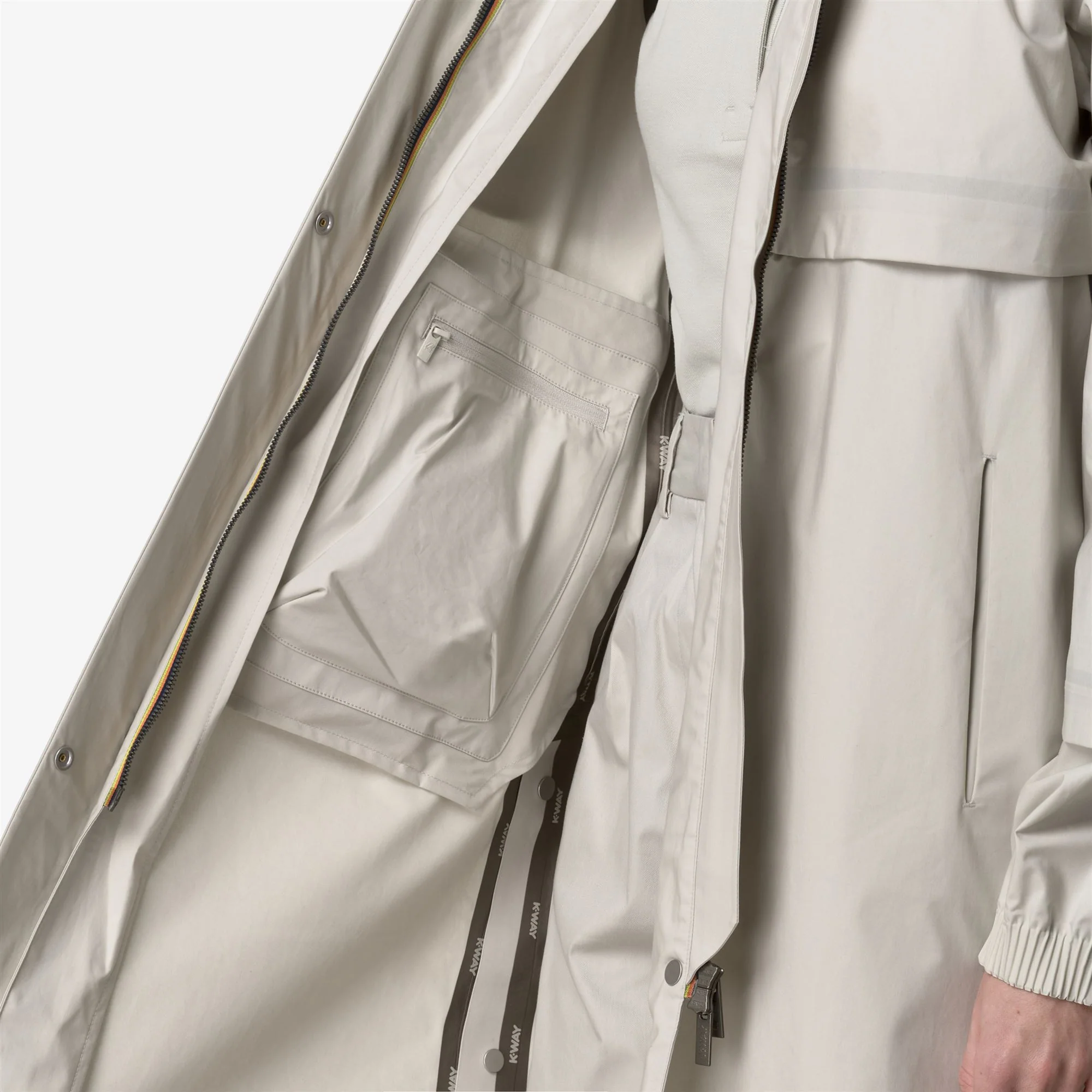 JESY 3L POPLIN - Jackets - Long - Woman - BEIGE LT-WHITE - Image 3