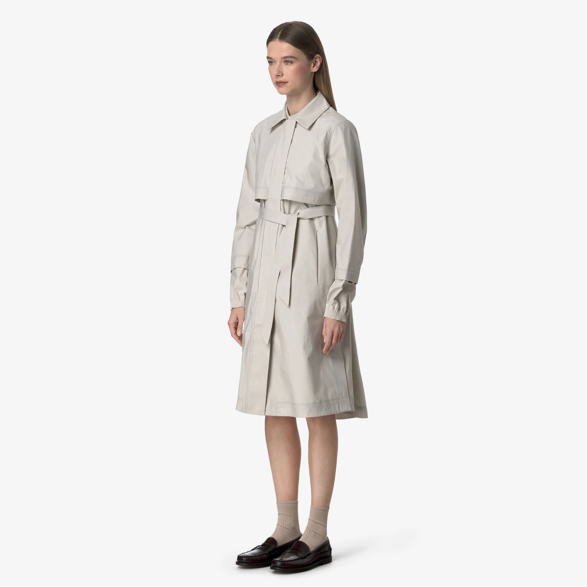 JESY 3L POPLIN - Jackets - Long - Woman - BEIGE LT-WHITE - Image 5
