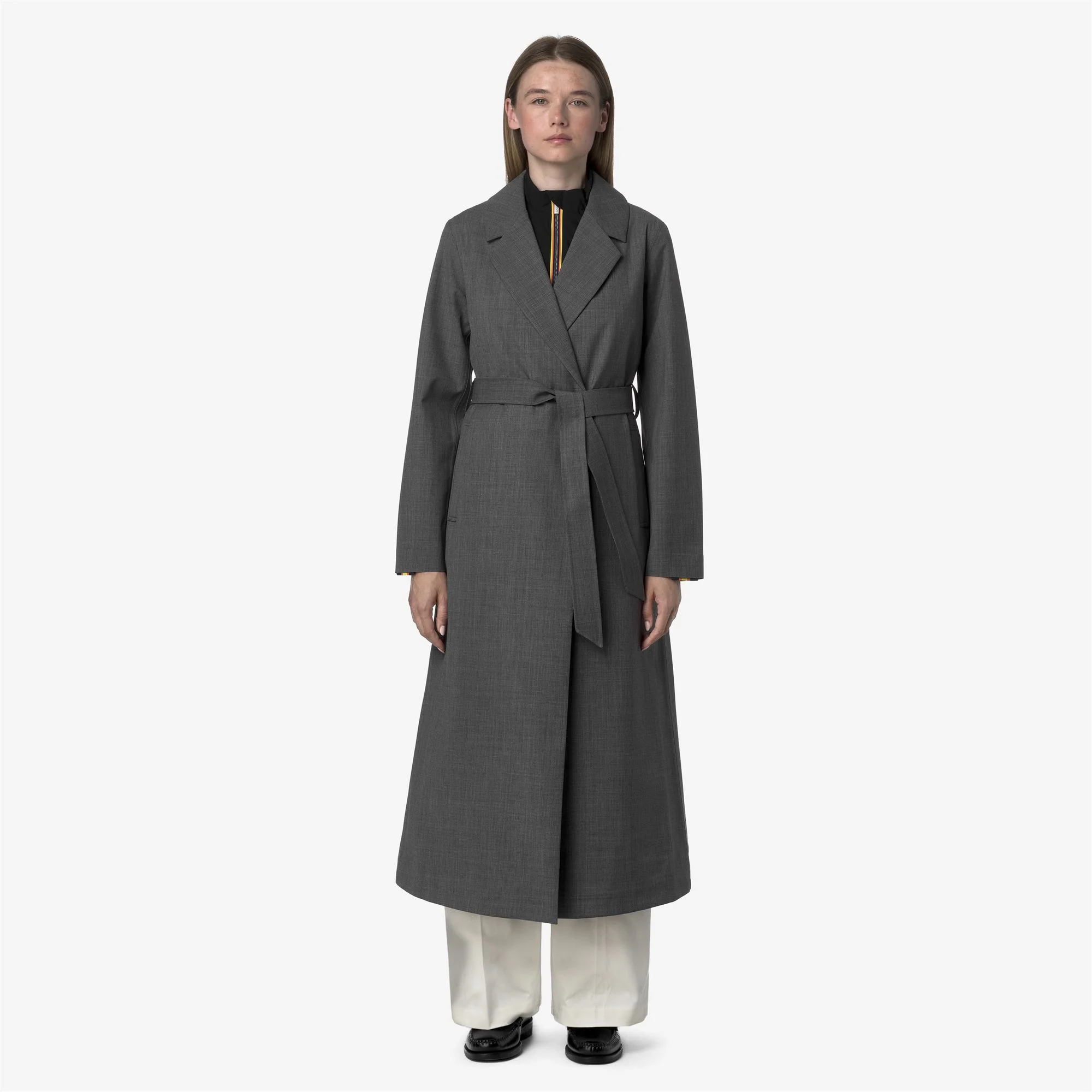 JORANCE 3L WOOL GRISAILLE - Jackets - Long - Woman - GREY SHADOW DK GRISAILLE - Image 5