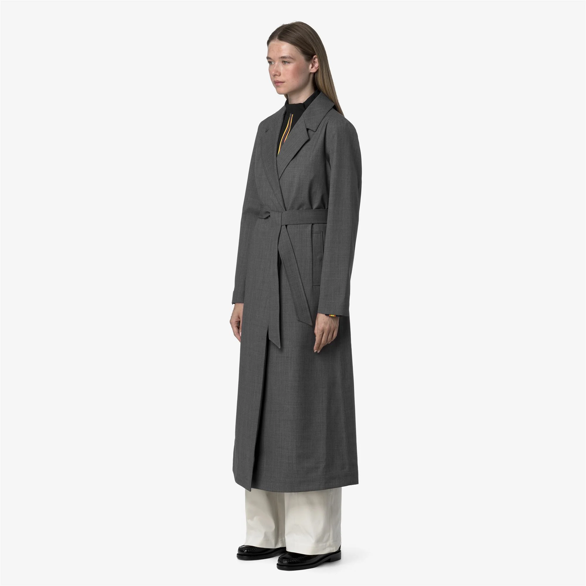JORANCE 3L WOOL GRISAILLE - Jackets - Long - Woman - GREY SHADOW DK GRISAILLE - Image 6