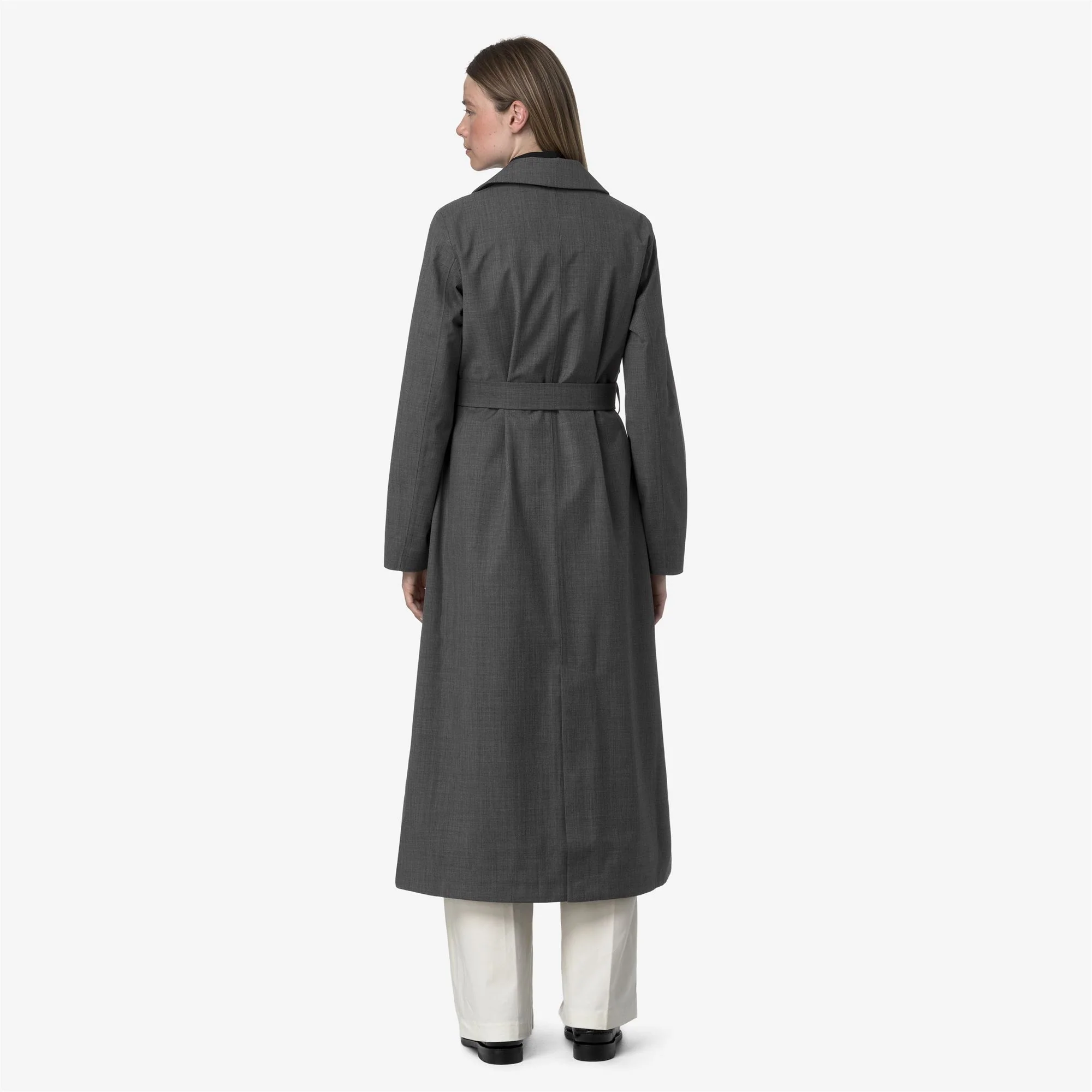 JORANCE 3L WOOL GRISAILLE - Jackets - Long - Woman - GREY SHADOW DK GRISAILLE - Image 7