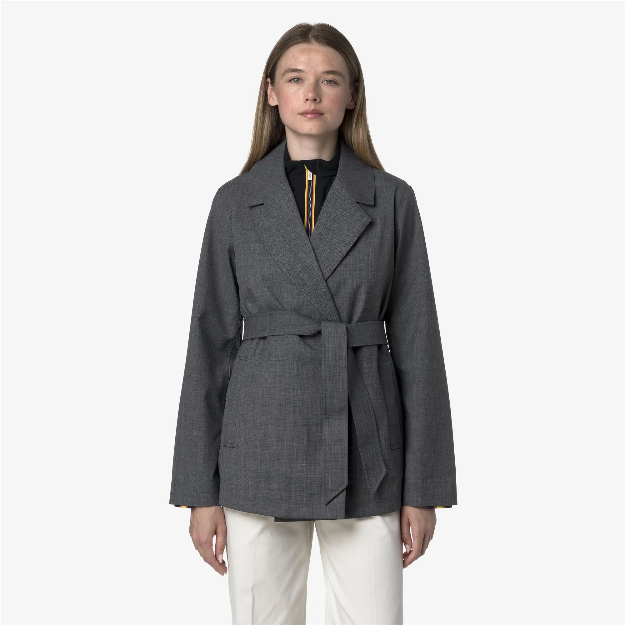 JORY 3L WOOL GRISAILLE - Jackets - Mid - Woman - GREY SHADOW DK GRISAILLE - Image 5