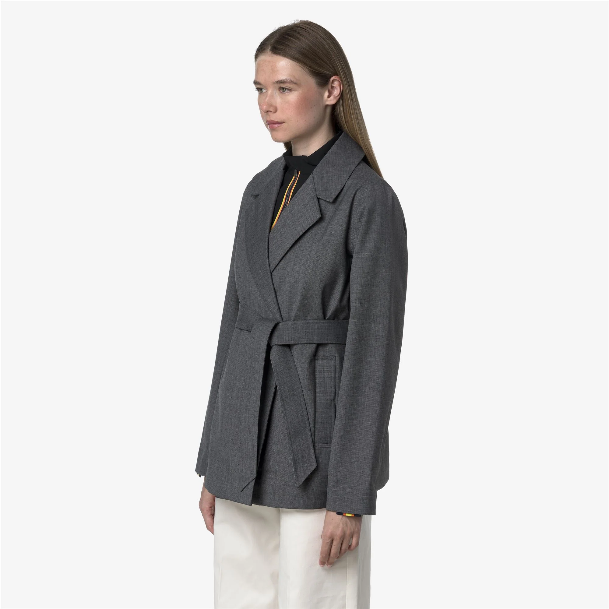 JORY 3L WOOL GRISAILLE - Jackets - Mid - Woman - GREY SHADOW DK GRISAILLE - Image 6