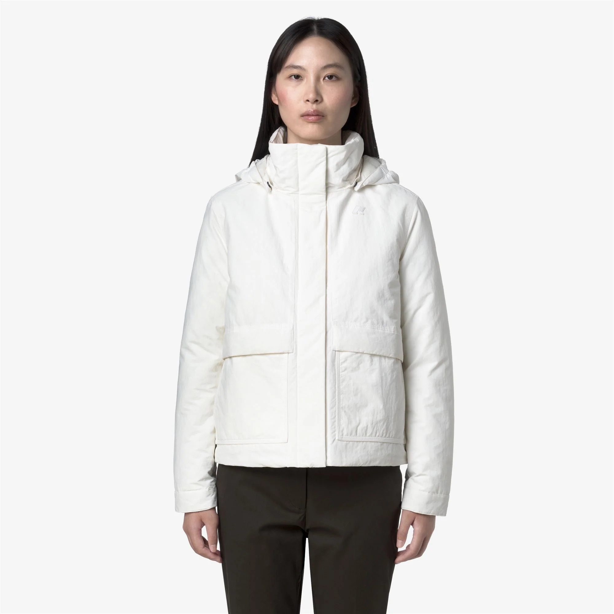 KALI WARM COTTON NYLON - Jackets - Short - Woman - WHITE GARDENIA - Image 4