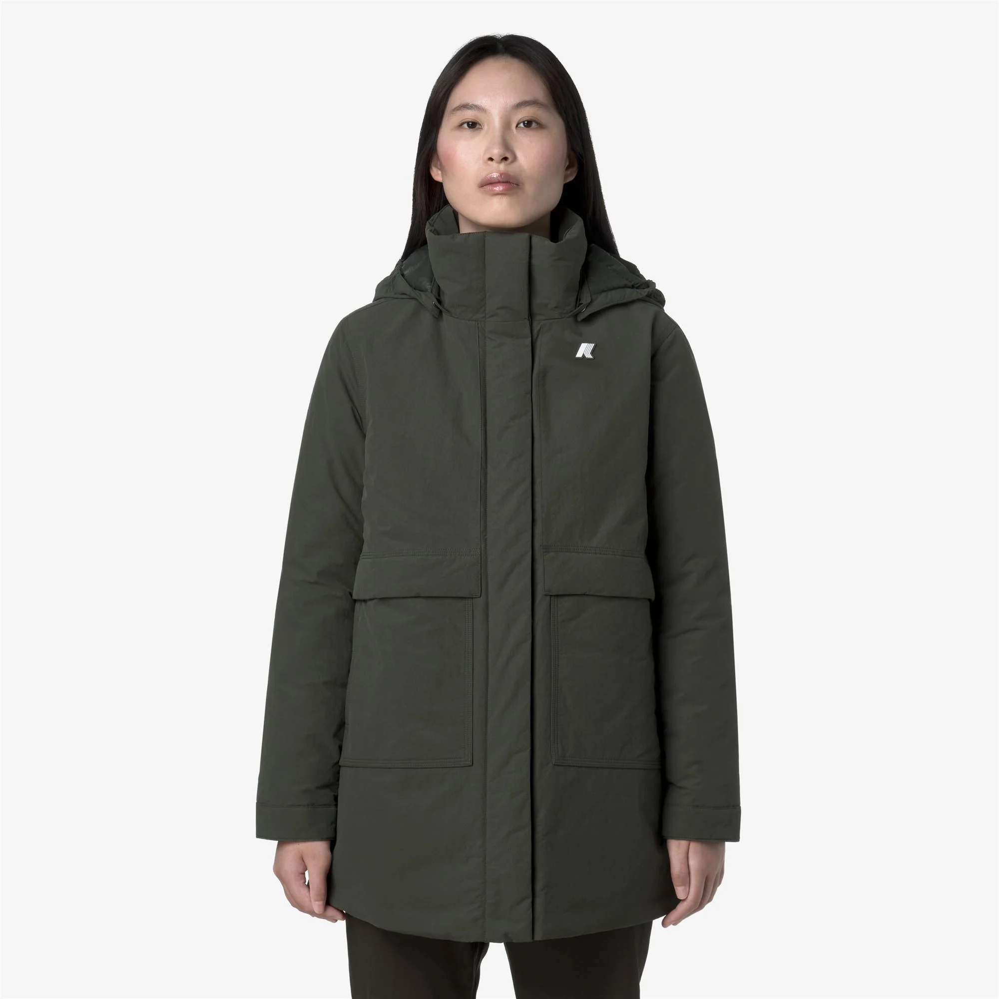 KALIMA WARM COTTON NYLON - Jackets - 3/4 LENGTH - Woman - GREEN BLACKISH - Image 4