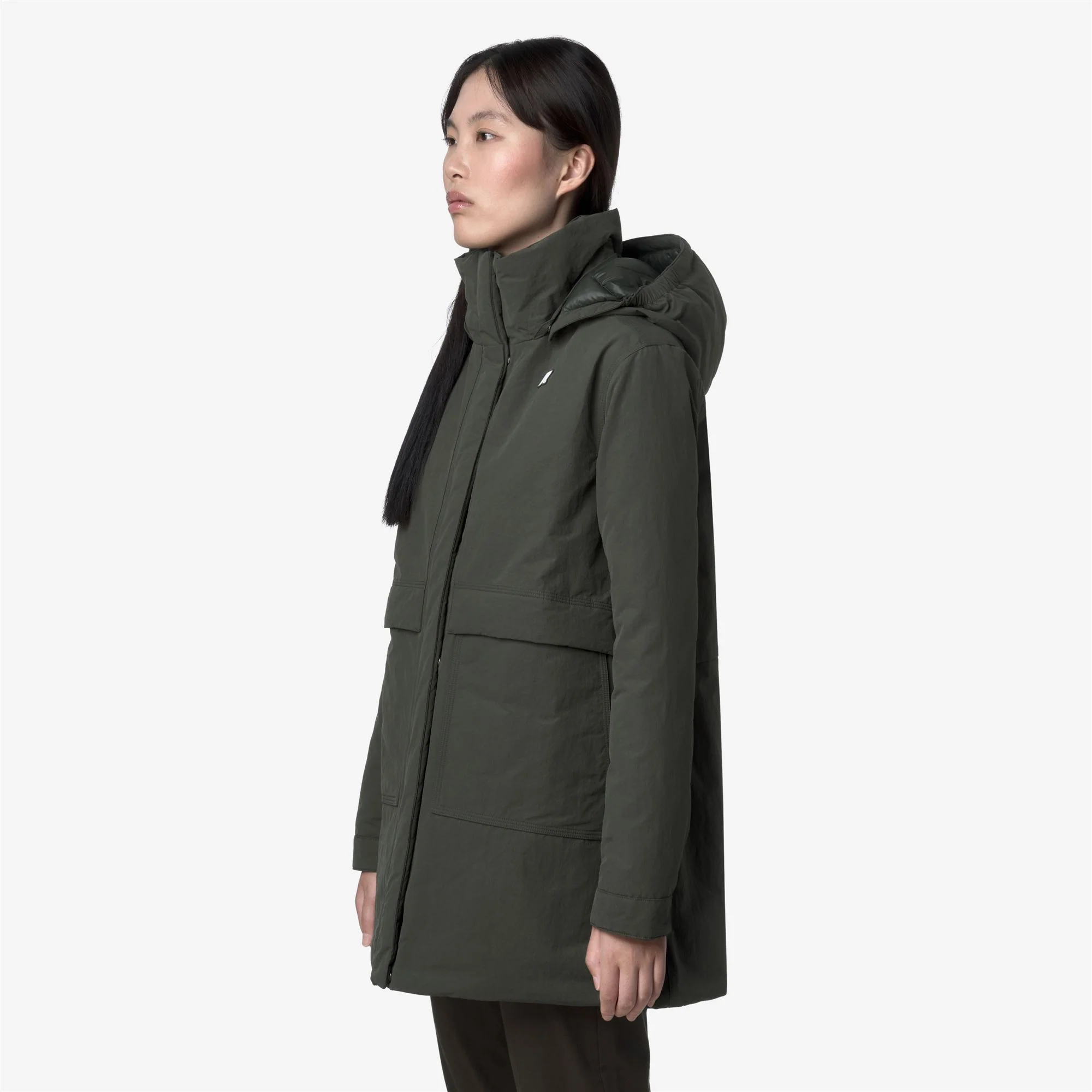 KALIMA WARM COTTON NYLON - Jackets - 3/4 LENGTH - Woman - GREEN BLACKISH - Image 5