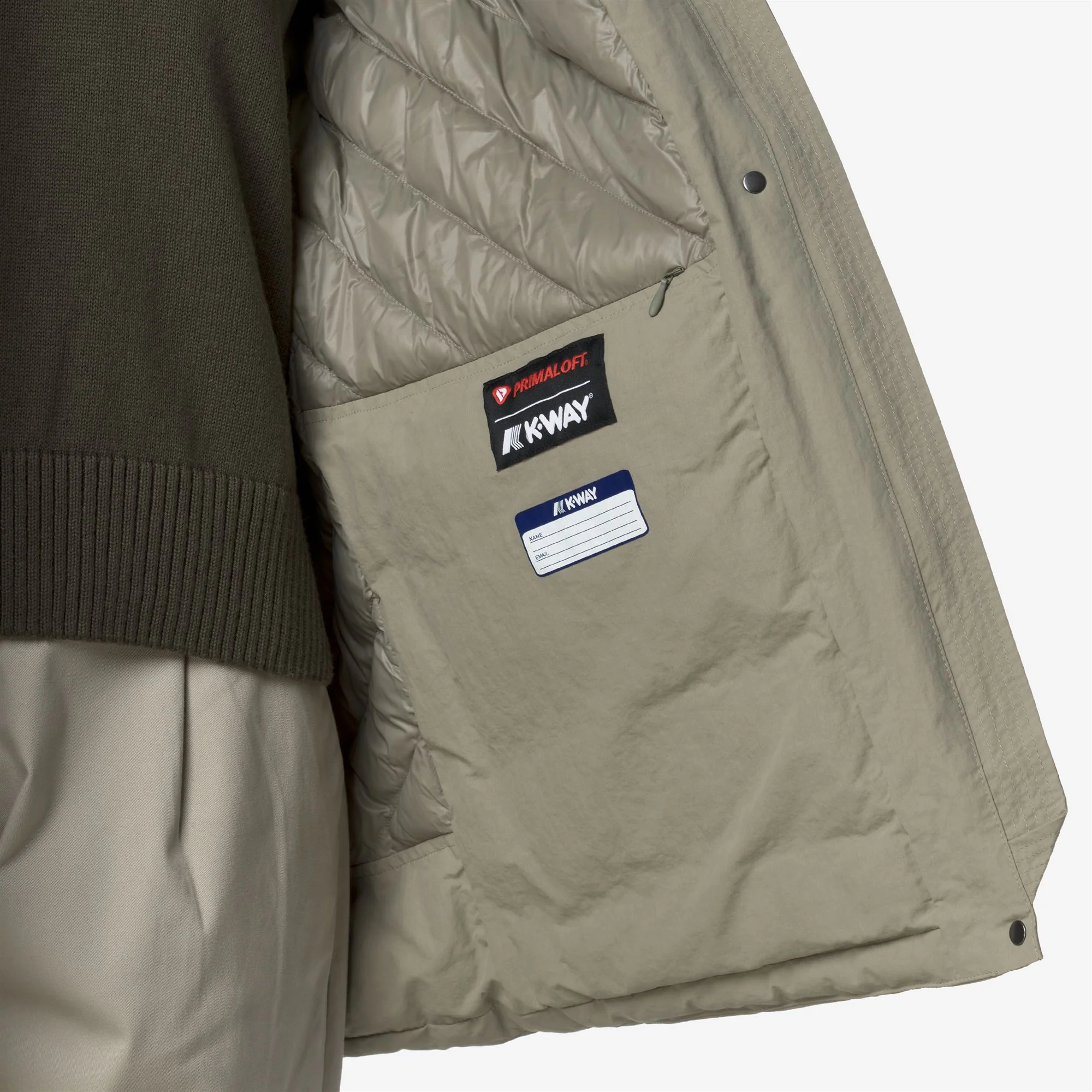 KALIMA WARM COTTON NYLON - Jackets - 3/4 LENGTH - Woman - GREEN OAK - Image 3