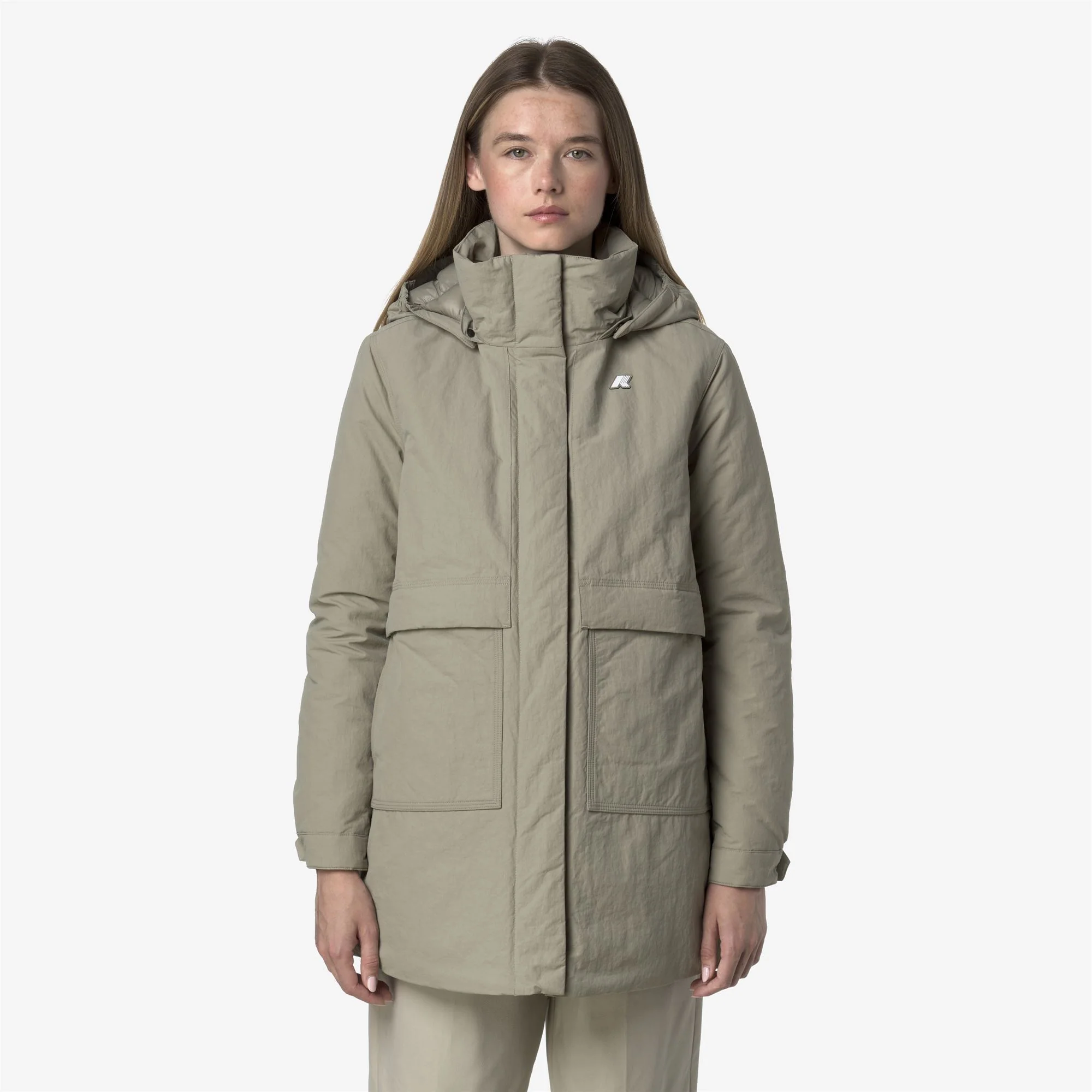 KALIMA WARM COTTON NYLON - Jackets - 3/4 LENGTH - Woman - GREEN OAK - Image 4