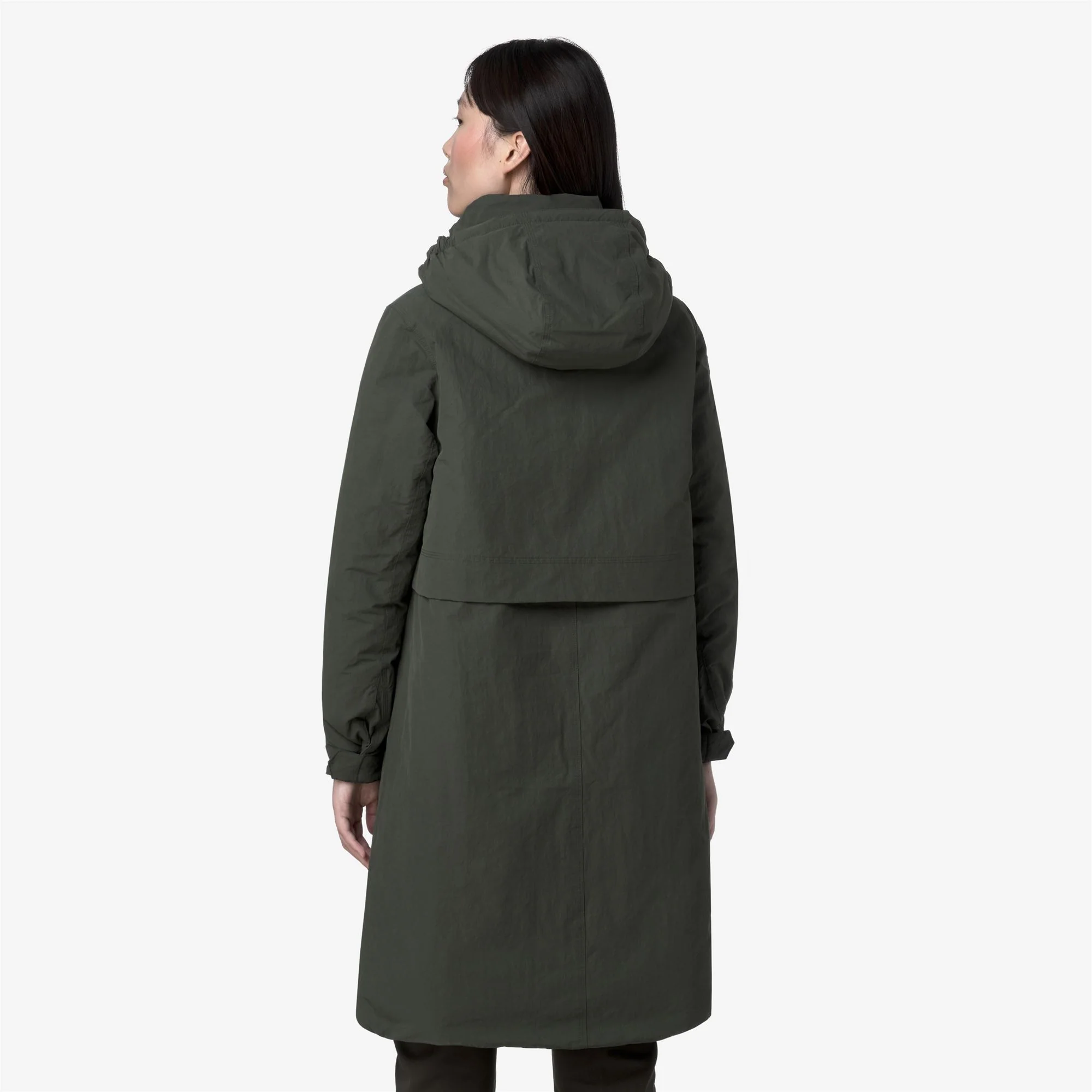 KALISHA WARM COTTON NYLON - Jackets - Long - Woman - GREEN BLACKISH - Image 6