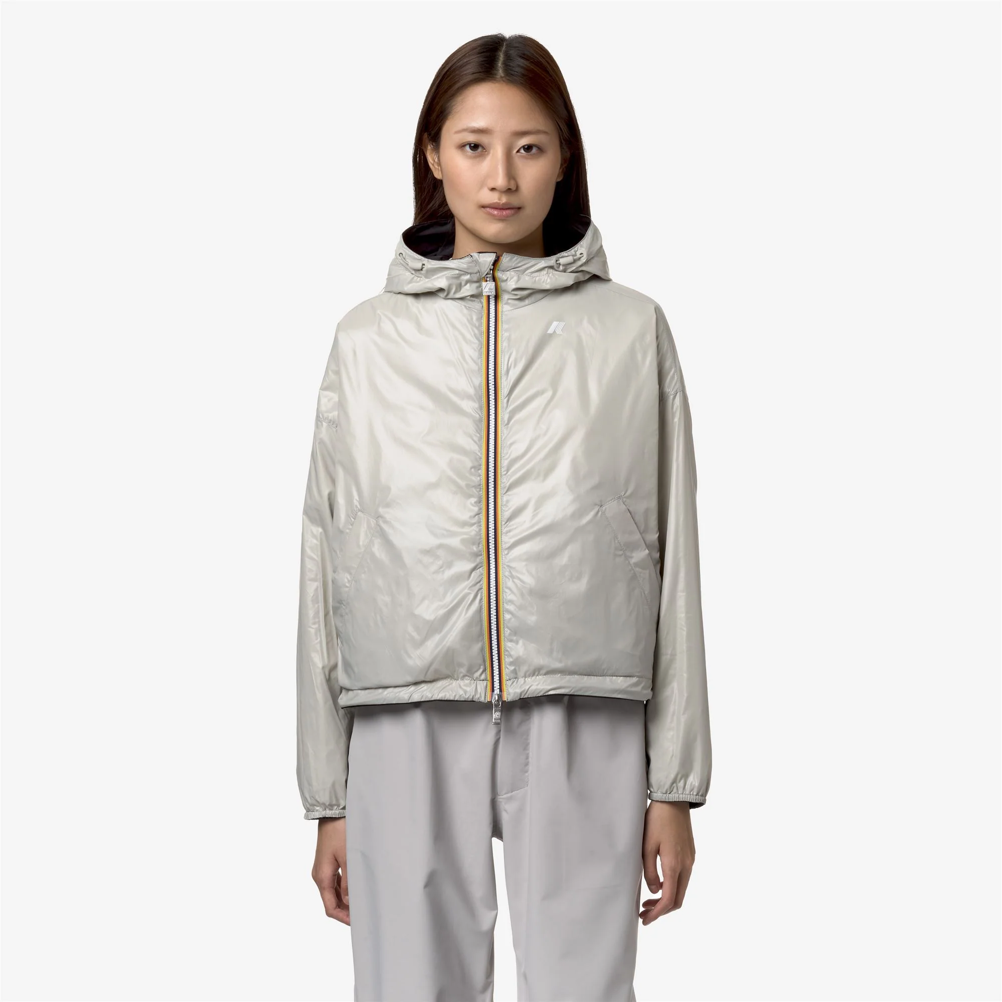 LAURETTE PLUS.2 REVERSIBLE - Jackets - Short - Woman - BLACK P-BEIGE LT - Image 3