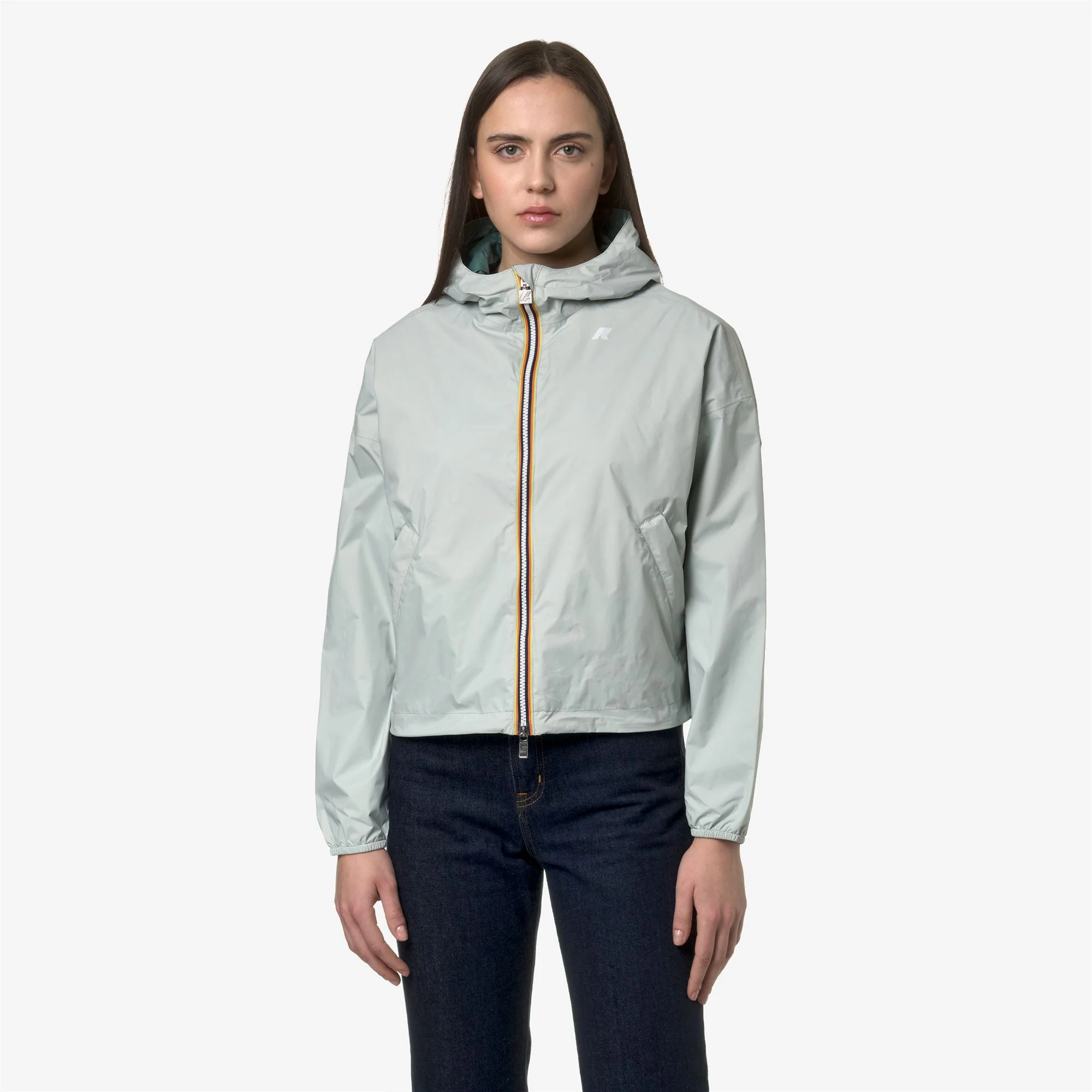 LAURETTE PLUS.2 REVERSIBLE - Jackets - Short - Woman - GREY S-GREEN P - Image 4