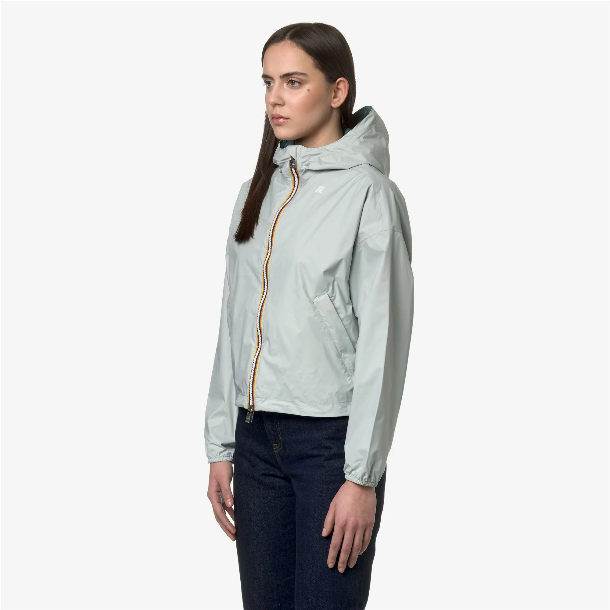 LAURETTE PLUS.2 REVERSIBLE - Jackets - Short - Woman - GREY S-GREEN P - Image 5