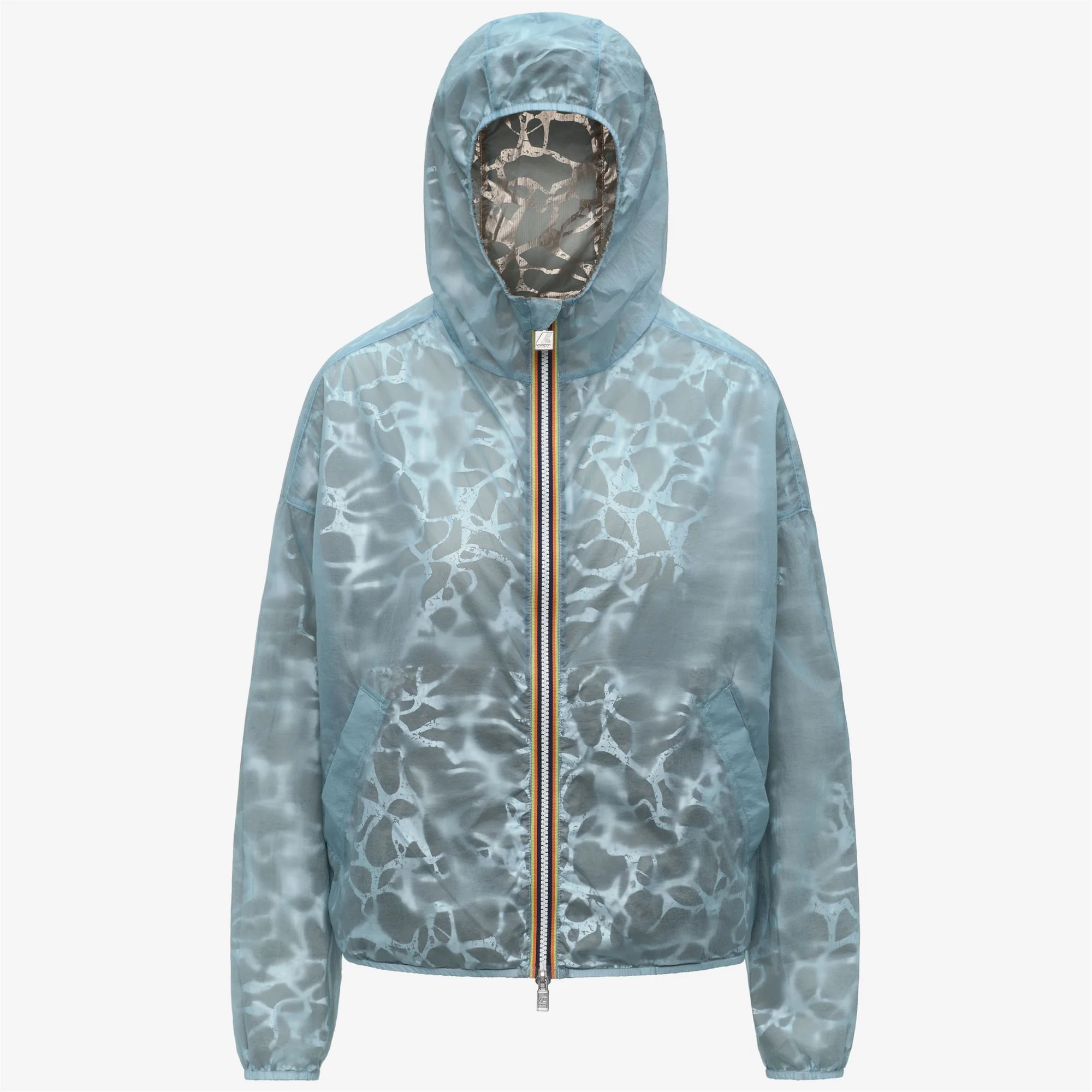 LAURETTE SUPER LIGHT LAMI REVERSIBLE - Jackets - Short - Woman - BEIGE-BLUE LAMINATED - Image 2