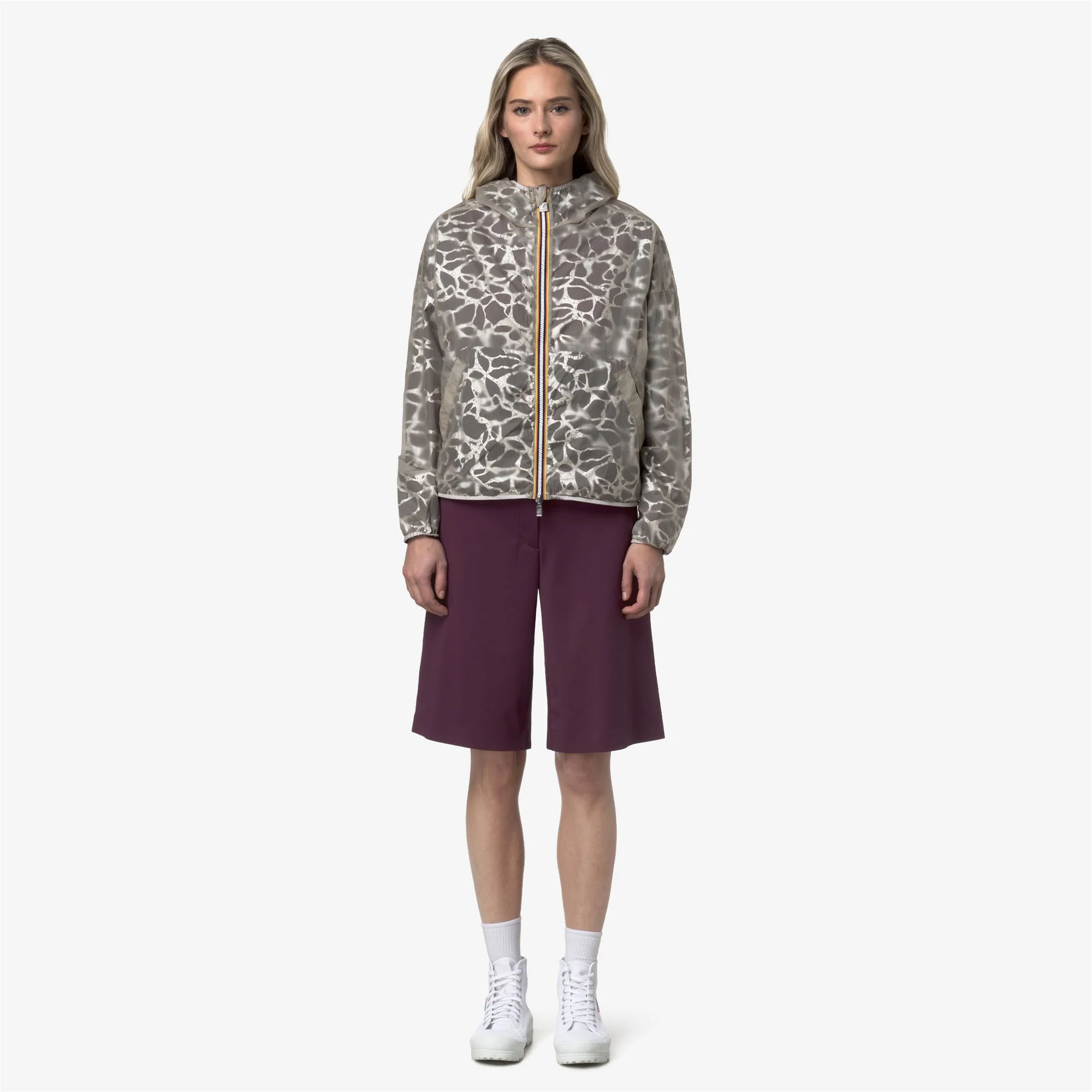LAURETTE SUPER LIGHT LAMI REVERSIBLE - Jackets - Short - Woman - VIOLET-BEIGE LAMINATED - Image 3