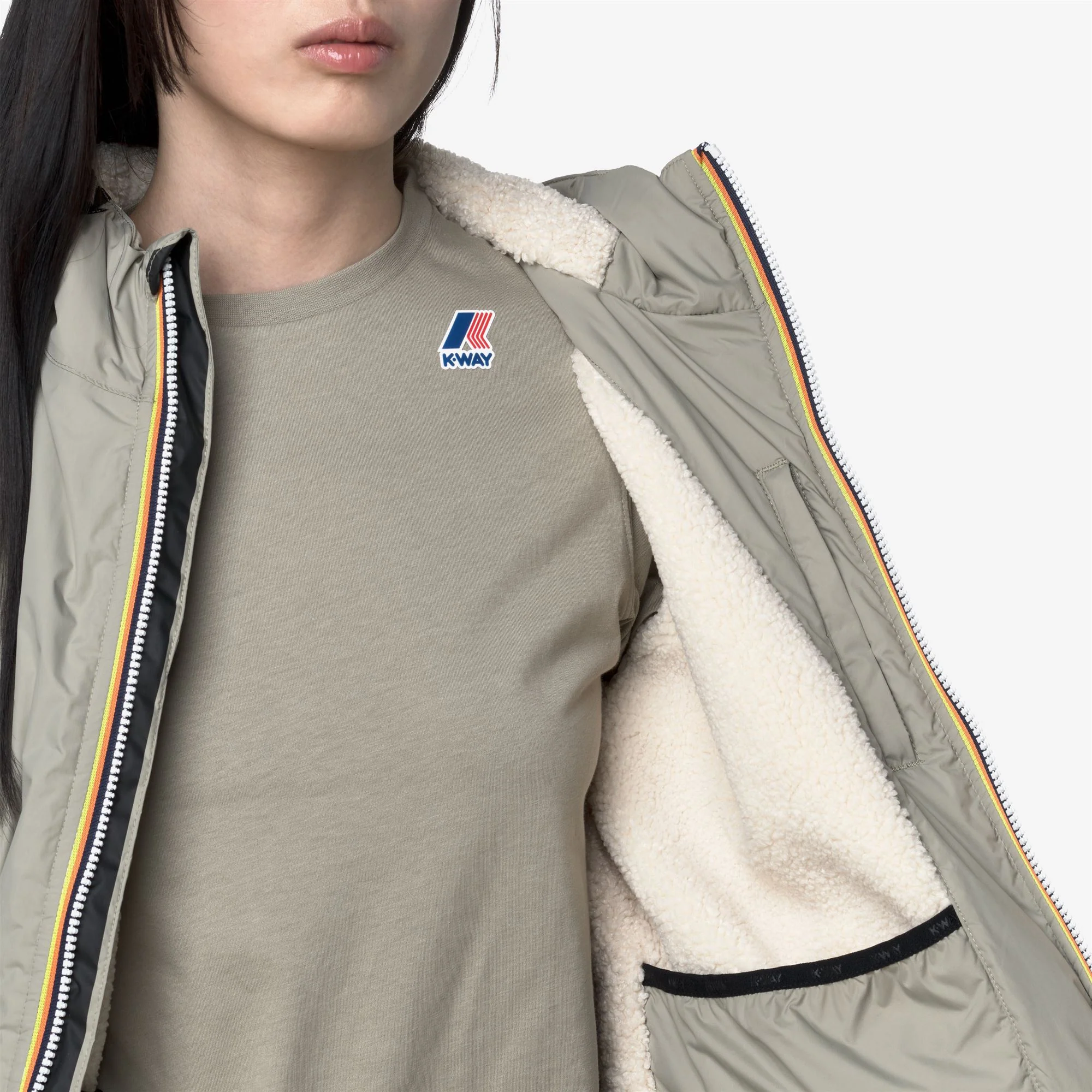 LE VRAI 4.0 ALBINE ORSETTO - Jackets - Short - Woman - GREEN OAK - Image 2