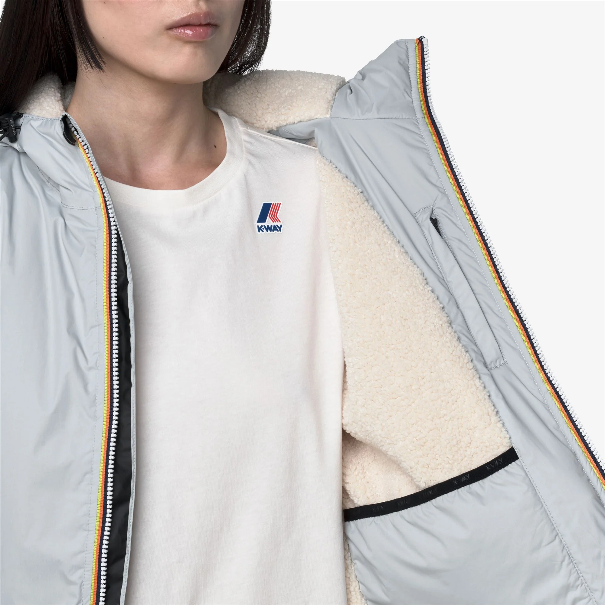 LE VRAI 4.0 ALBINE ORSETTO - Jackets - Short - Woman - GREY - Image 2