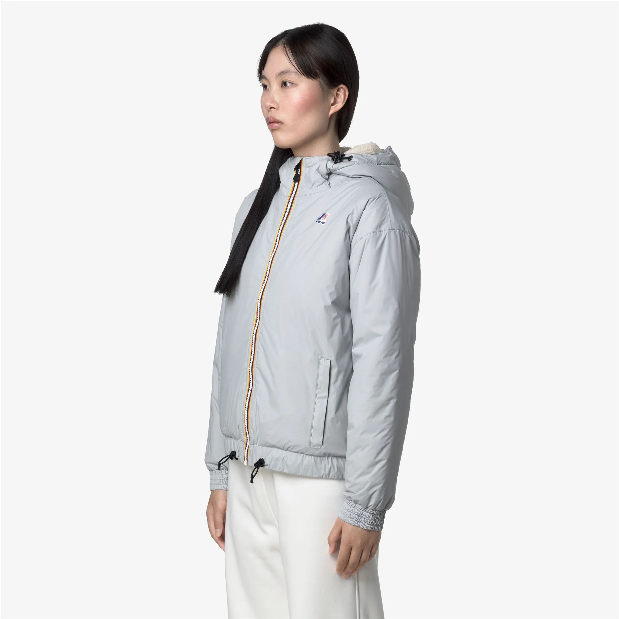 LE VRAI 4.0 ALBINE ORSETTO - Jackets - Short - Woman - GREY - Image 4