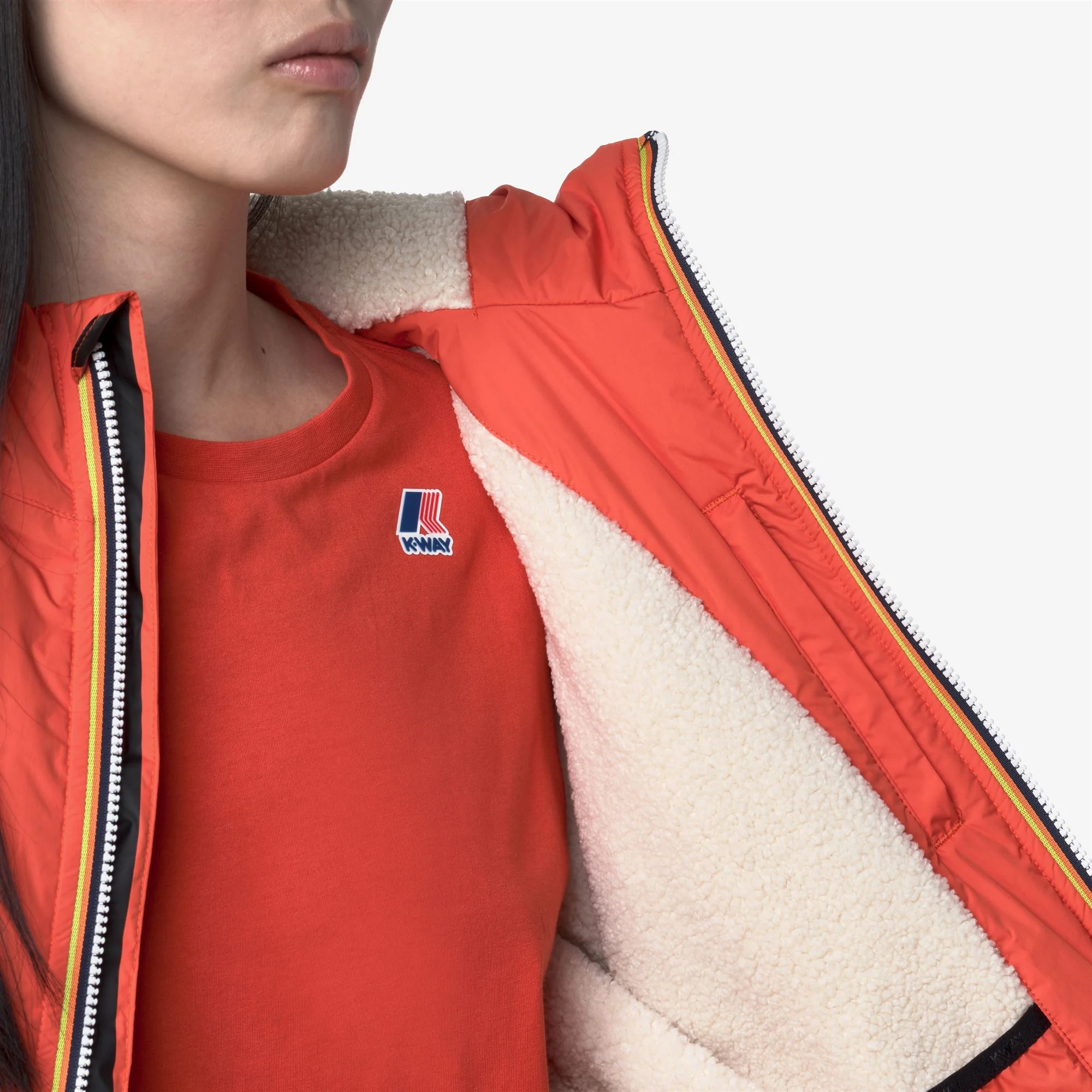 LE VRAI 4.0 ALBINE ORSETTO - Jackets - Short - Woman - ORANGE FIESTA - Image 2