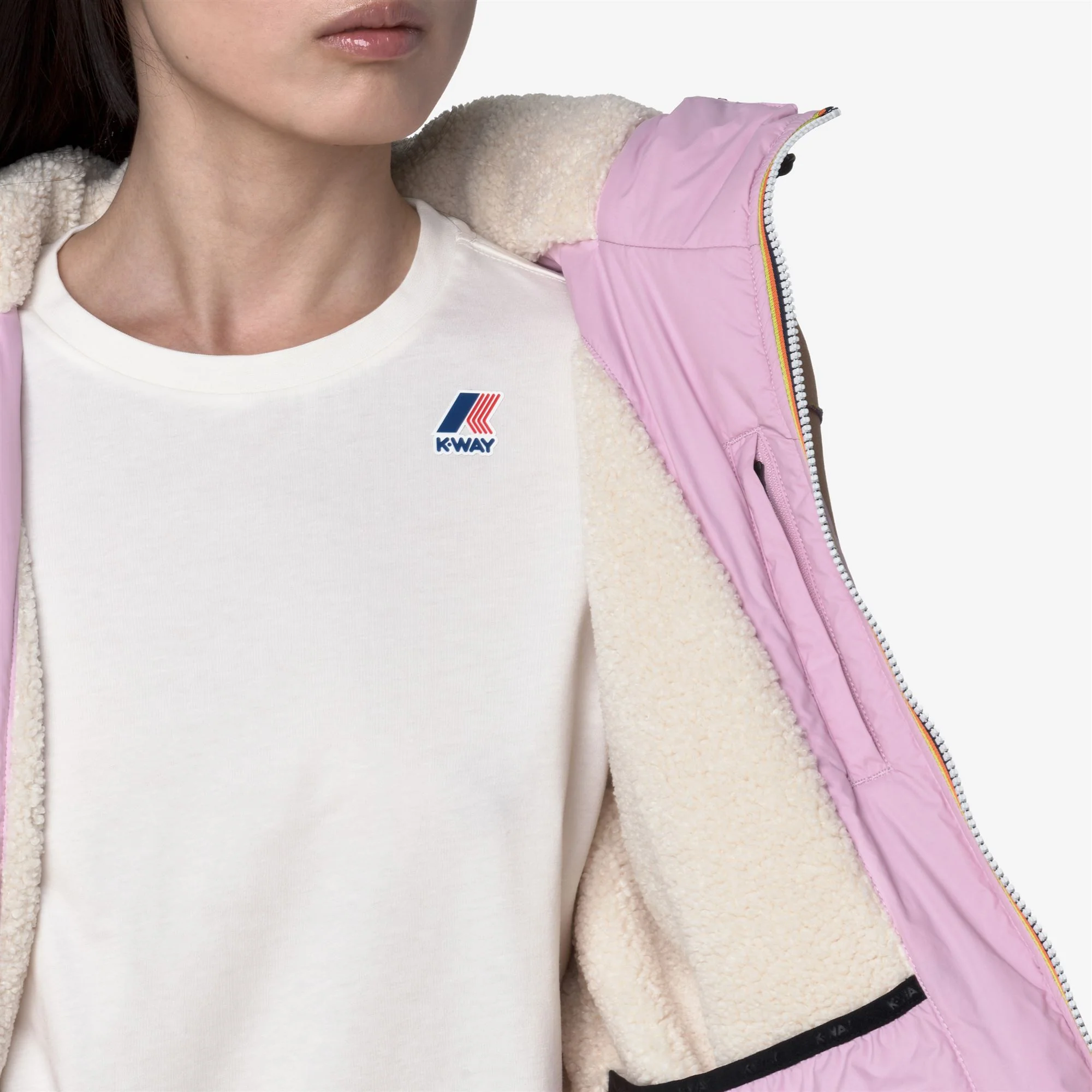 LE VRAI 4.0 ALBINE ORSETTO - Jackets - Short - Woman - PINK LAVENDER - Image 2