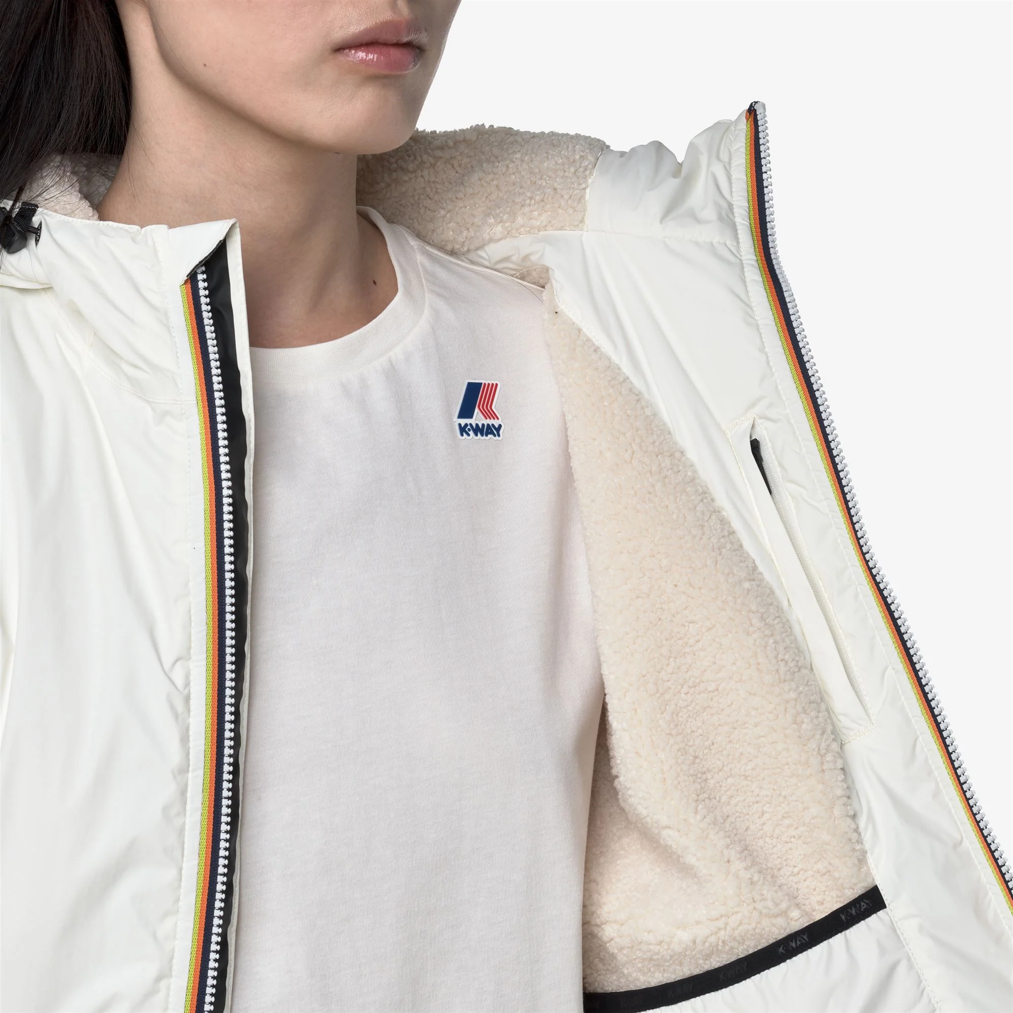 LE VRAI 4.0 ALBINE ORSETTO - Jackets - Short - Woman - WHITE GARDENIA - Image 2