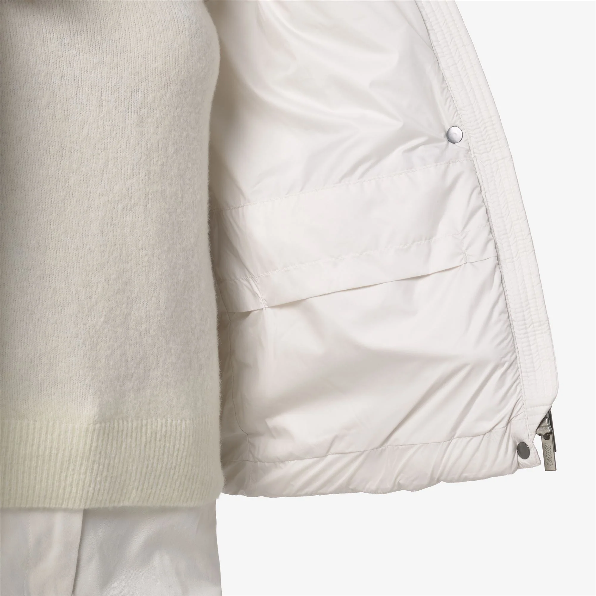 LETHILLE THERMO MICROFIBER - Jackets - Short - Woman - WHITE GARDENIA COMBO - Image 2