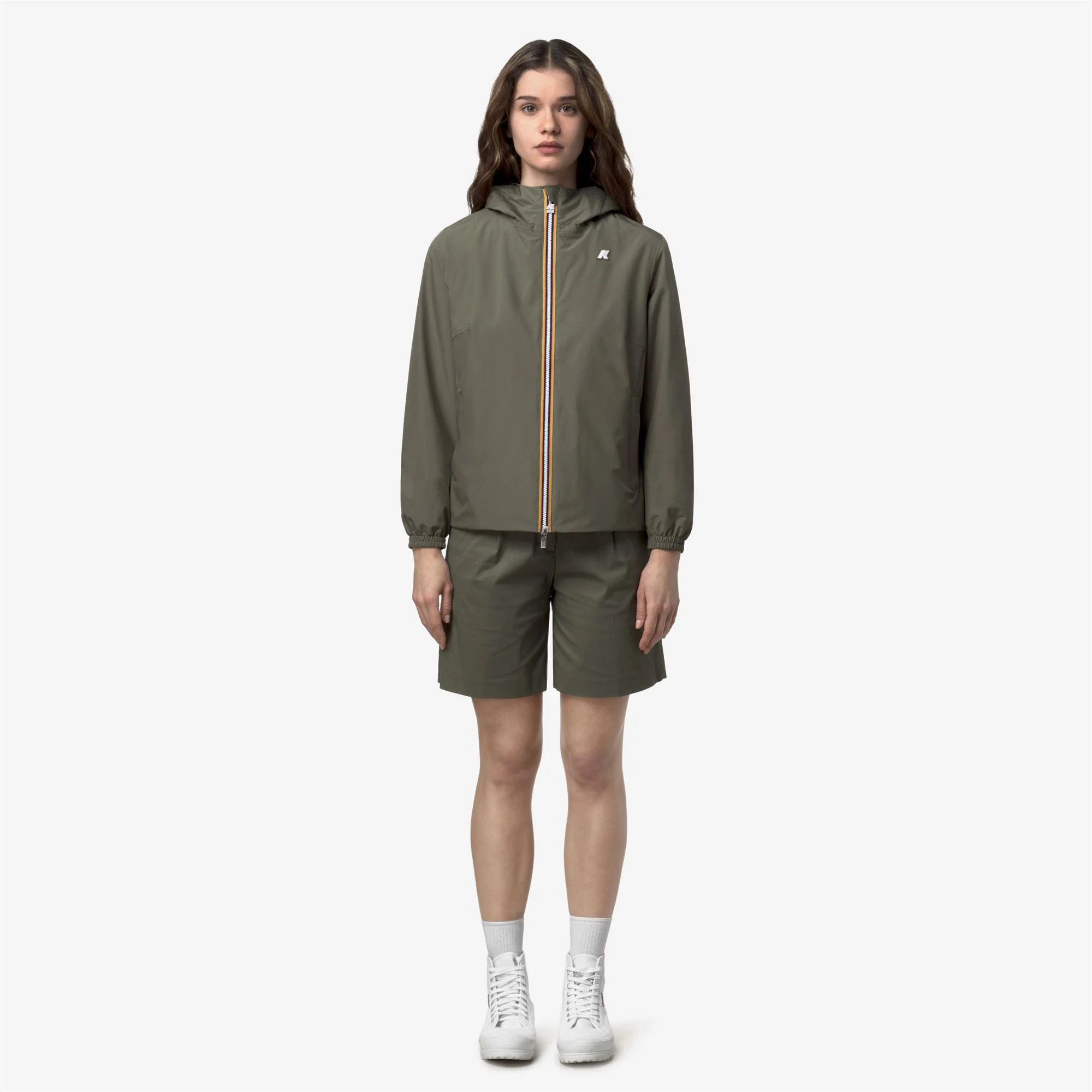 LIL 2.0 STRETCH POLY JERSEY - Jackets - Short - Woman - GREEN LICHEN - Image 3