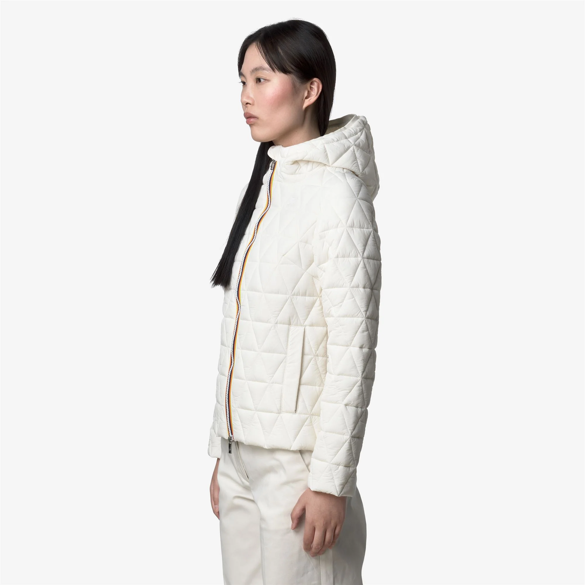 LIL DIAMOND QUILTED WARM - Jackets - Short - Woman - WHITE GARDENIA - Image 4