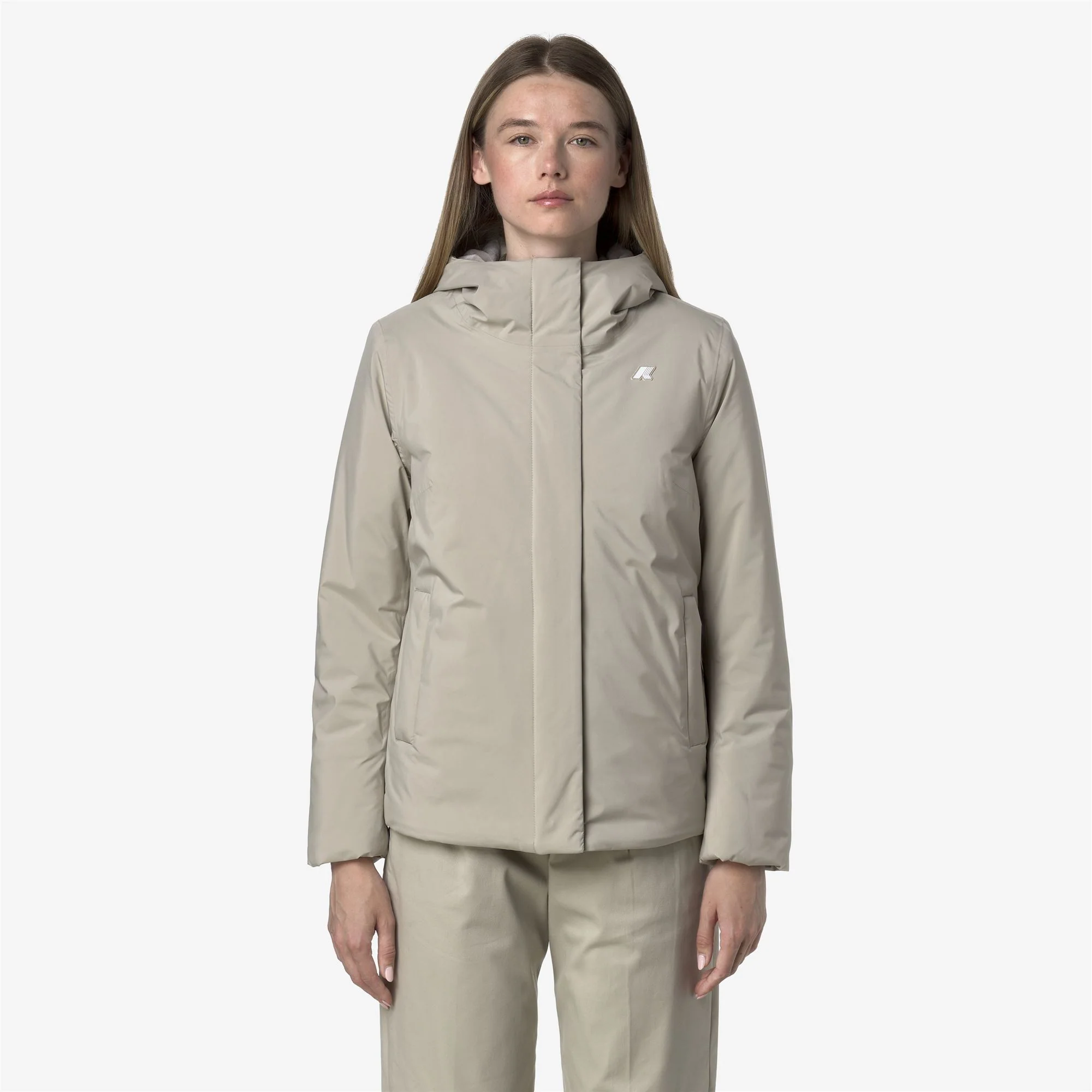 LIL SOFT TOUCH MARMOTTA - Jackets - Short - Woman - BEIGE CASHMERE-GREY GOAT - Image 3