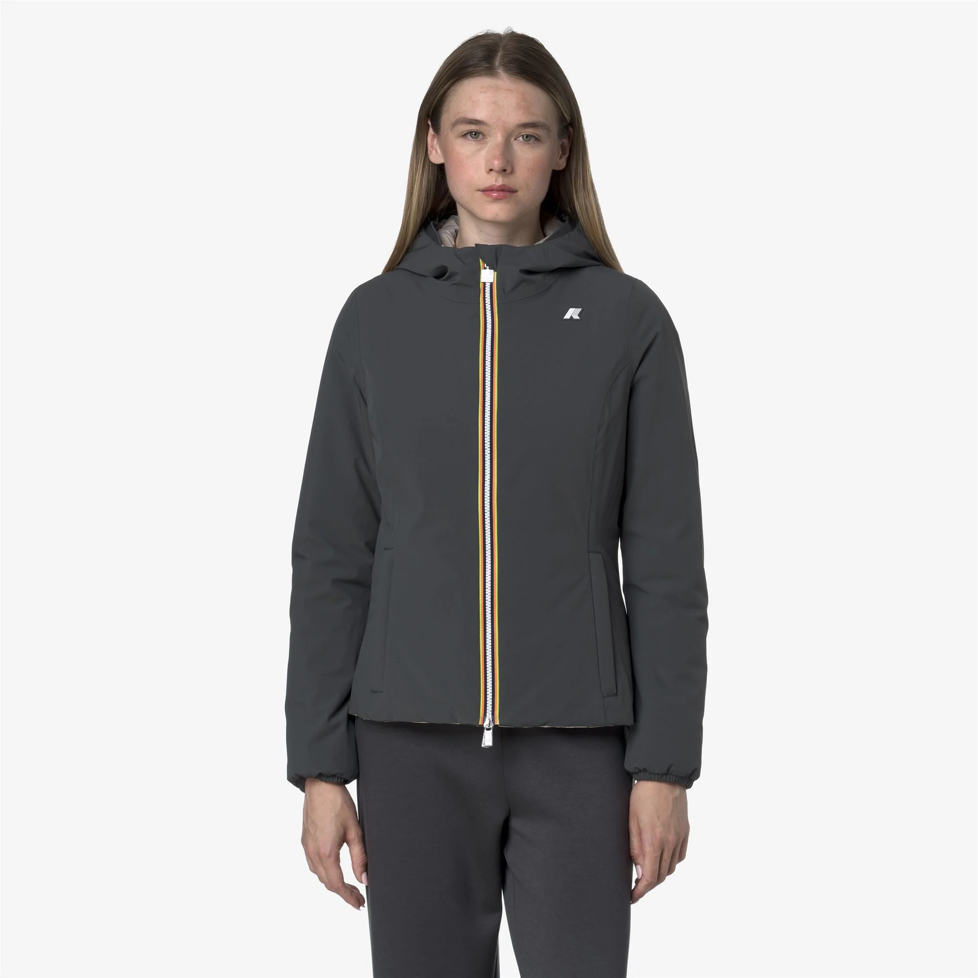 LILY ST WARM REVERSIBLE - Jackets - Short - Woman - GREY SHADOW DK-BEIGE CASHMERE - Image 4