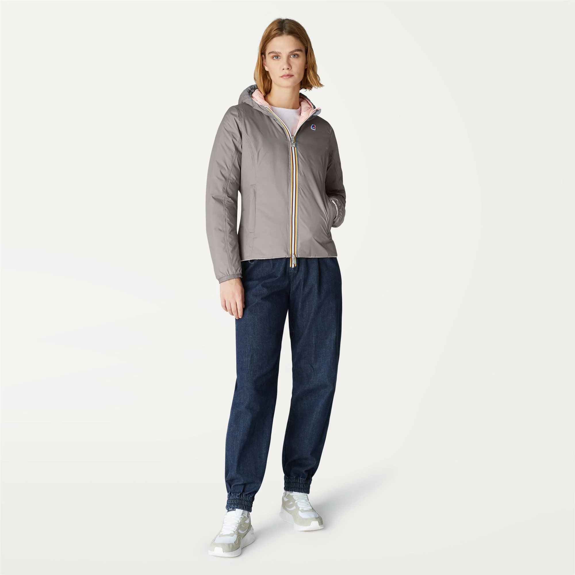 LILY THERMO PLUS.2 REVERSIBLE - Jackets - Short - Woman - GREY MD STEEL-PINK DAFNE - Image 4