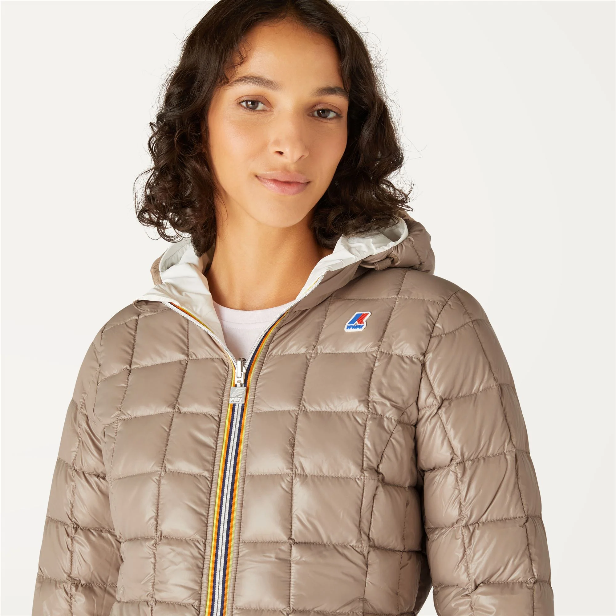 LILY THERMO PLUS.2 REVERSIBLE - Jackets - Short - Woman - WHITE MILK-BEIGE TAUPE - Image 3