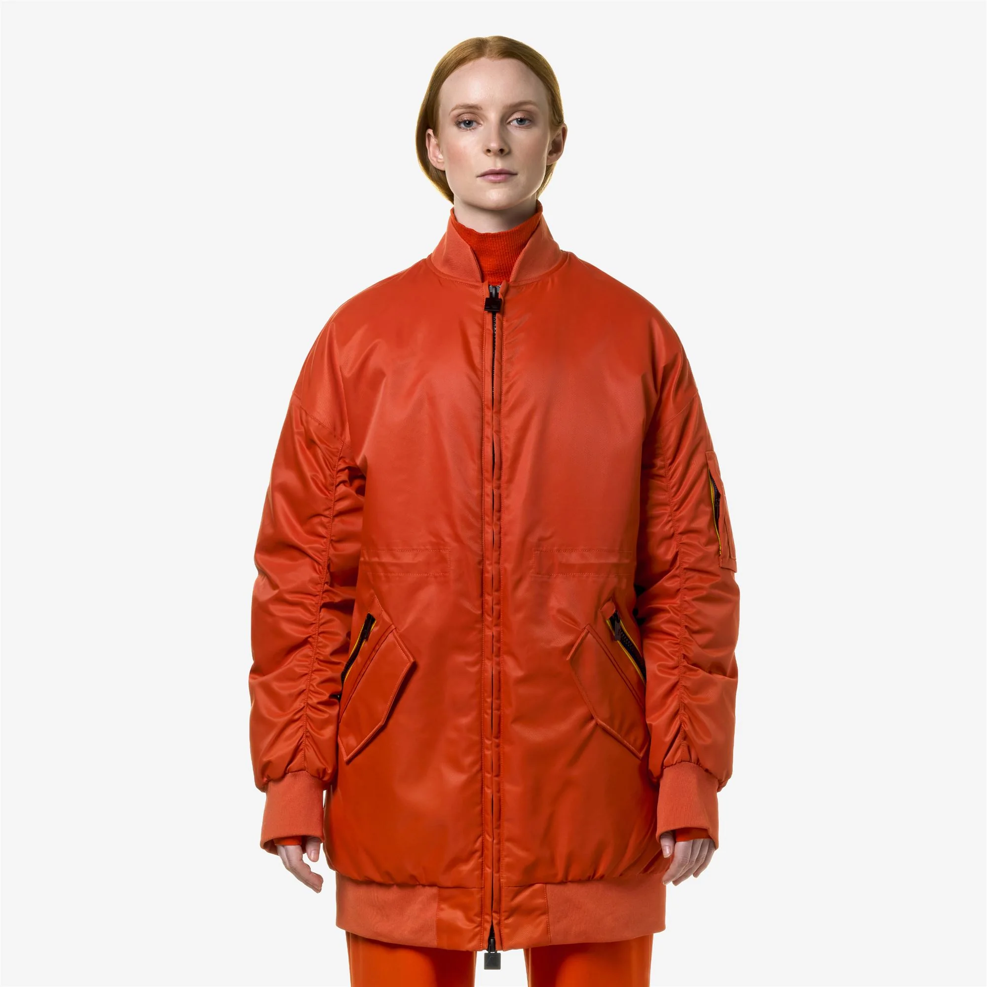 LONW THERMO SHINY TWILL - Jackets - 3/4 LENGTH - Woman - ORANGE PUMPKIN - Image 3