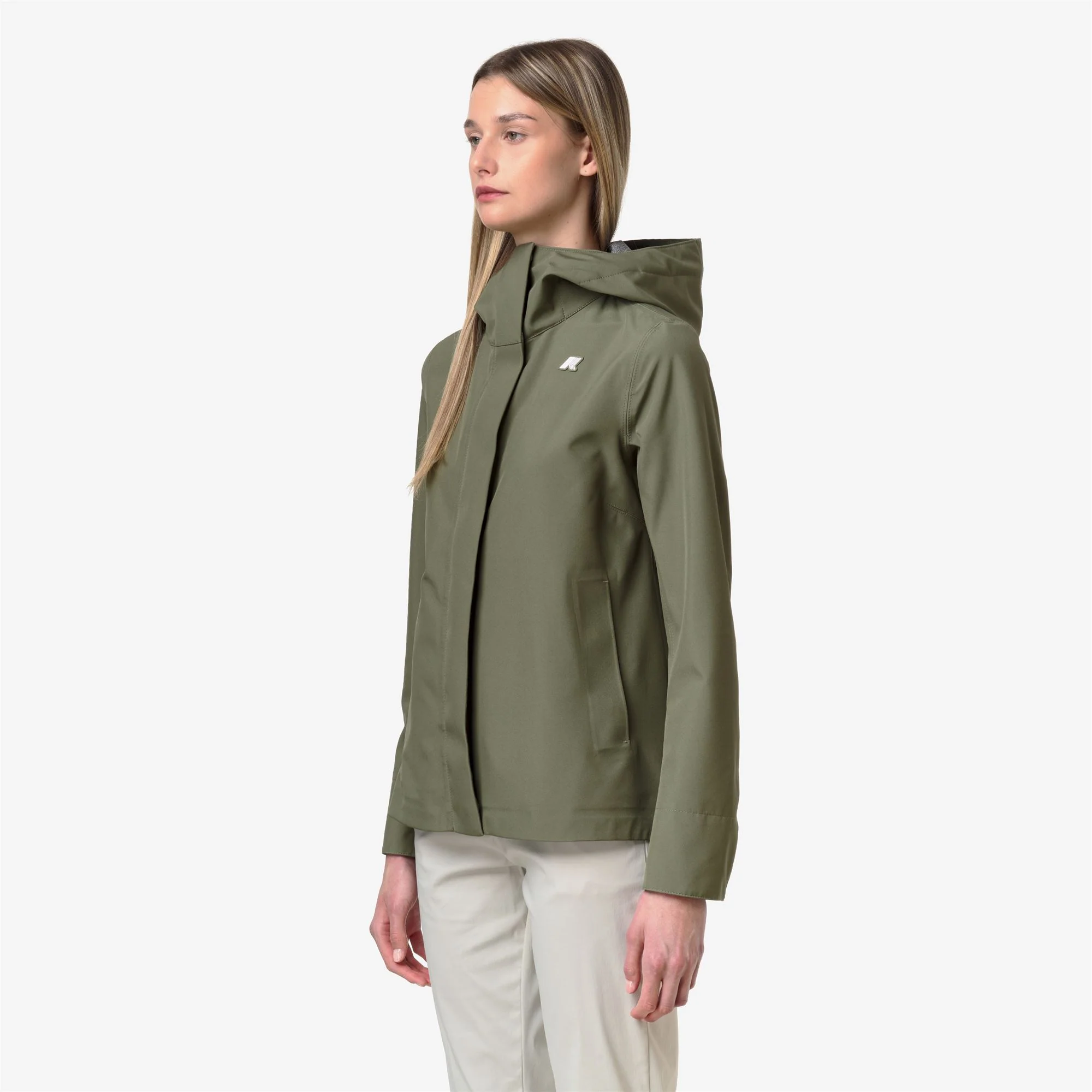 MADALINA BONDED JERSEY - Jackets - Mid - Woman - GREEN LICHEN - Image 4