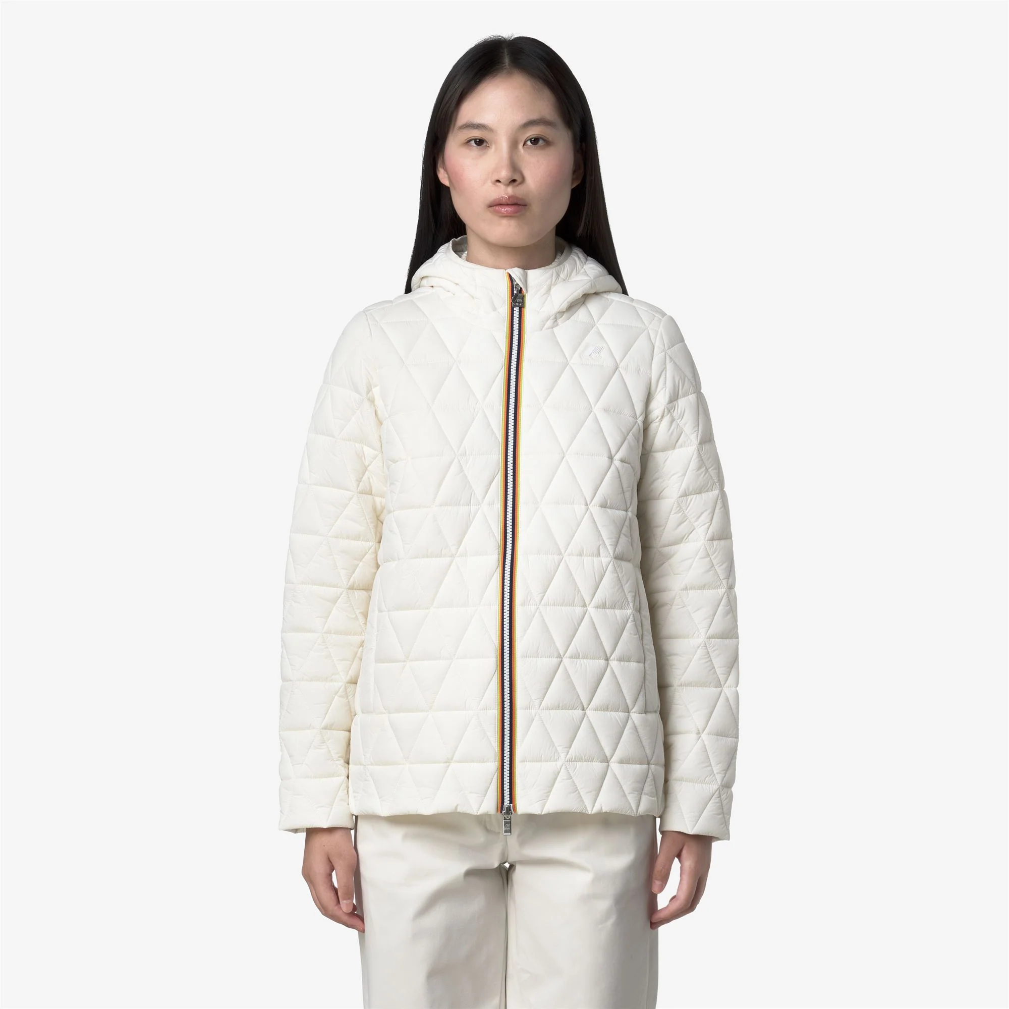 MADLAINE DIAMOND QUILTED WARM - Jackets - Short - Woman - WHITE GARDENIA - Image 3